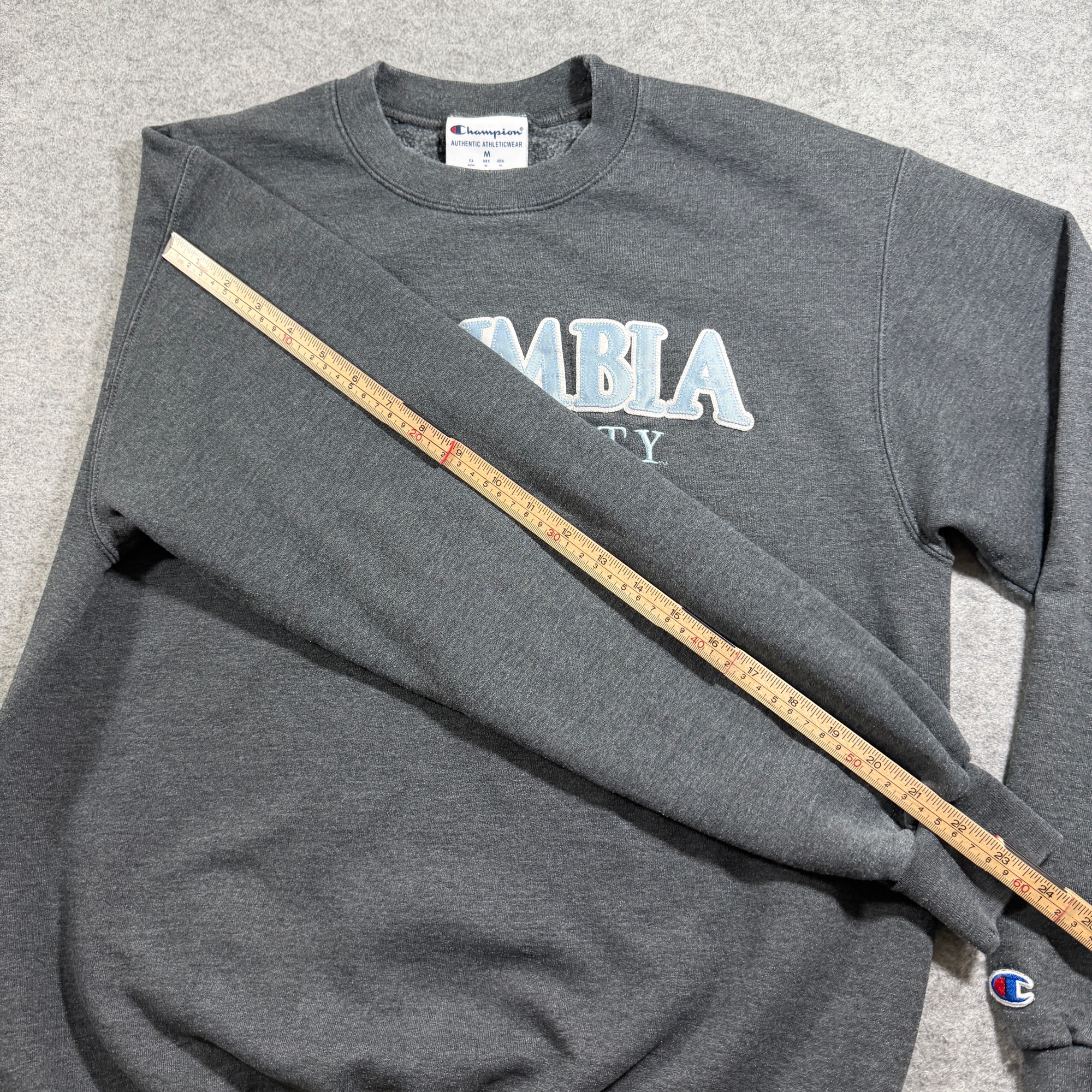 Vintage Champion Sweatshirt Mens M Charcoal Gray Columbia University Crewneck thumbnail 8