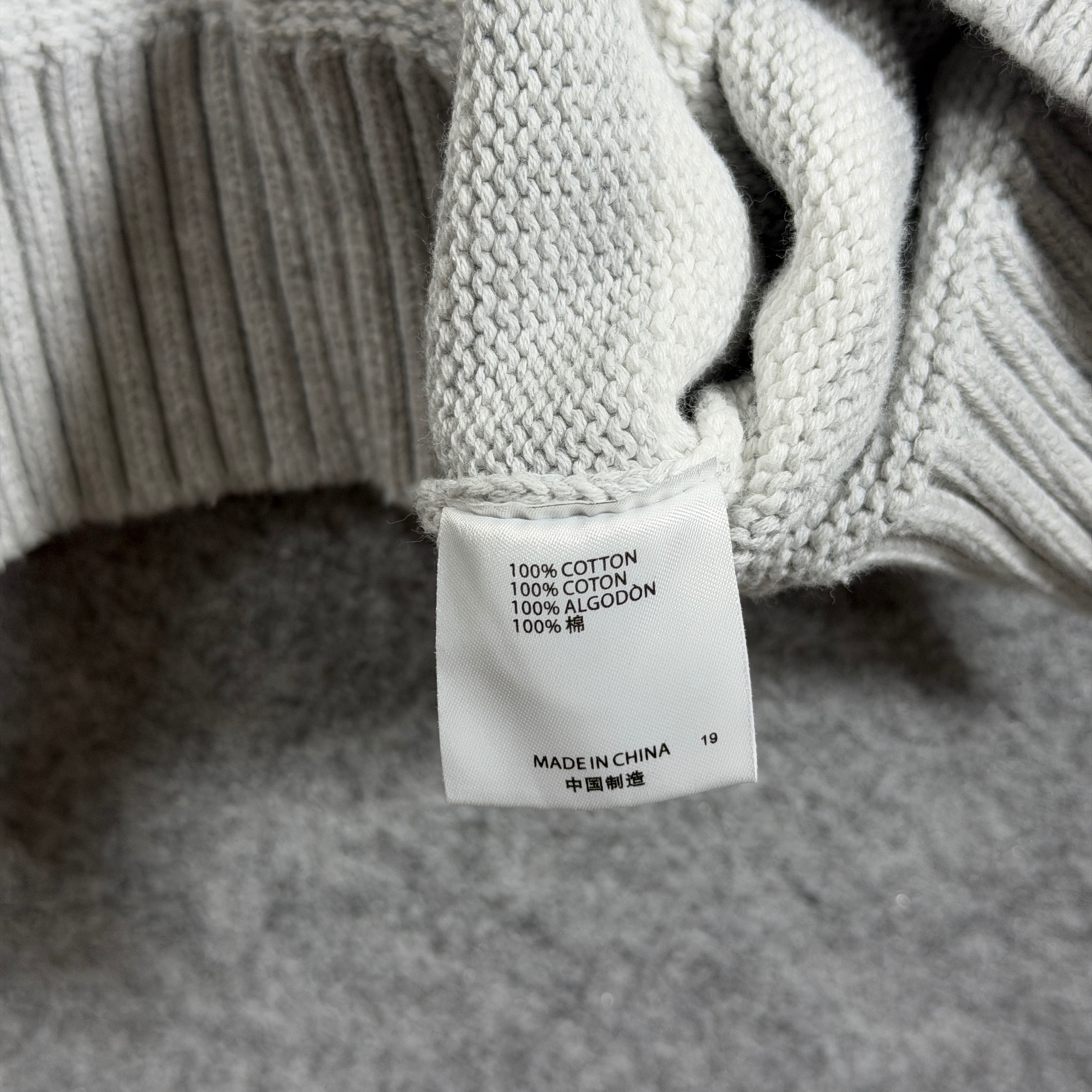Brandy Melville Quarter Zip Sweater Womens OS Gray White Striped Cotton Ribbed thumbnail 10