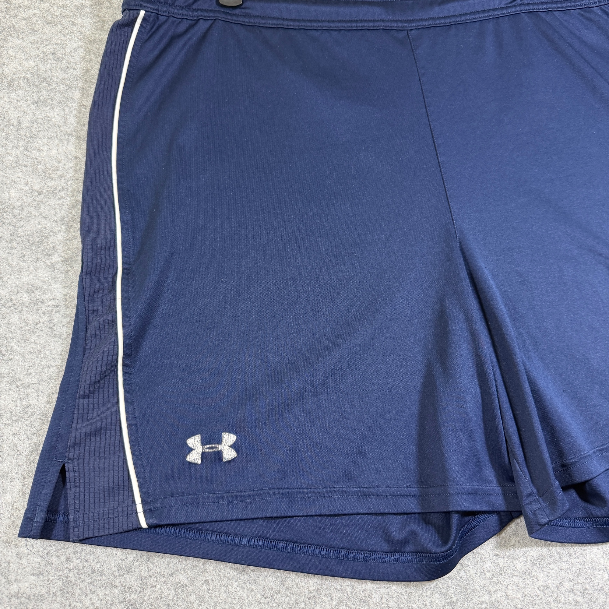 Under Armour Athletic Shorts Mens M Navy Drawstring Side Slits Running Gym thumbnail 7