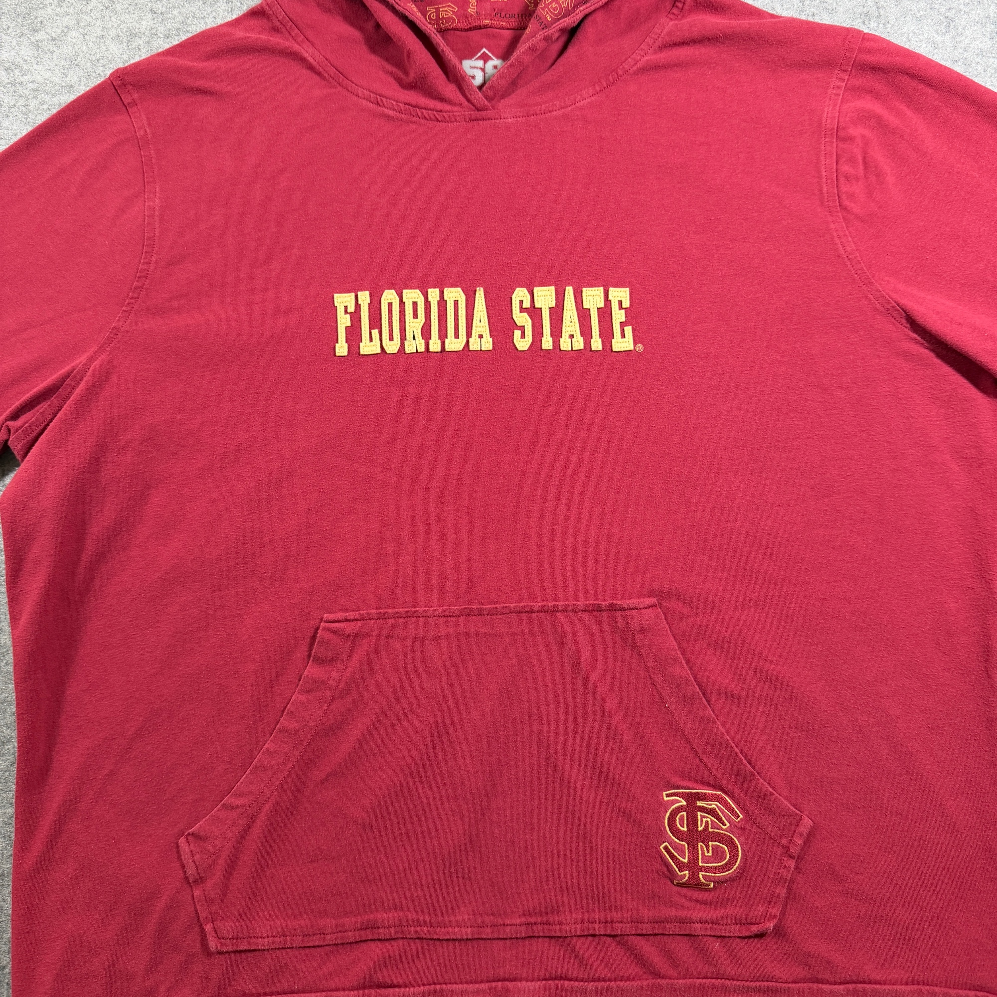 58 Sports Florida State Seminoles Hoodie Shirt Mens XXL Red Lightweight FSU NCAA thumbnail 3