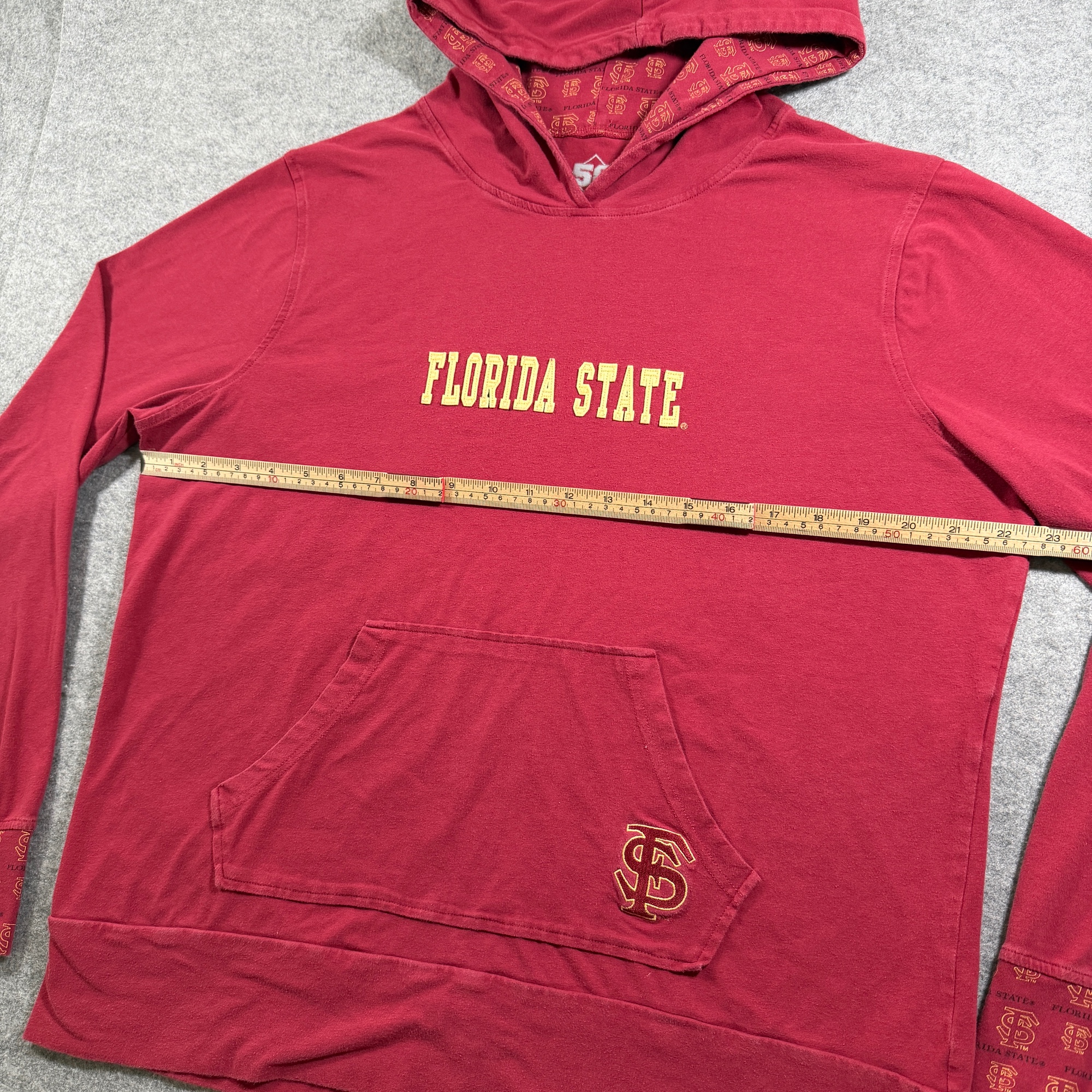 58 Sports Florida State Seminoles Hoodie Shirt Mens XXL Red Lightweight FSU NCAA thumbnail 6