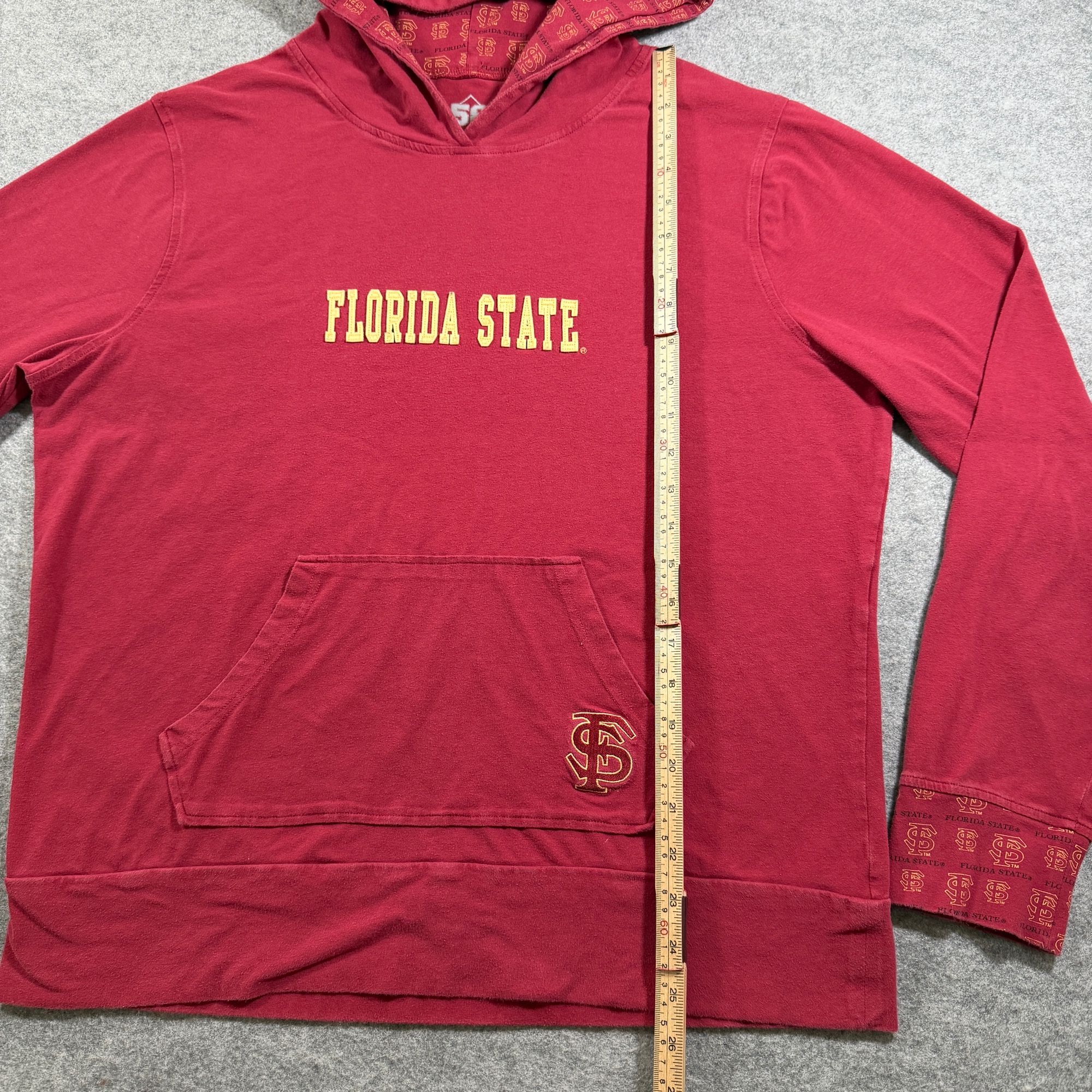 58 Sports Florida State Seminoles Hoodie Shirt Mens XXL Red Lightweight FSU NCAA thumbnail 7