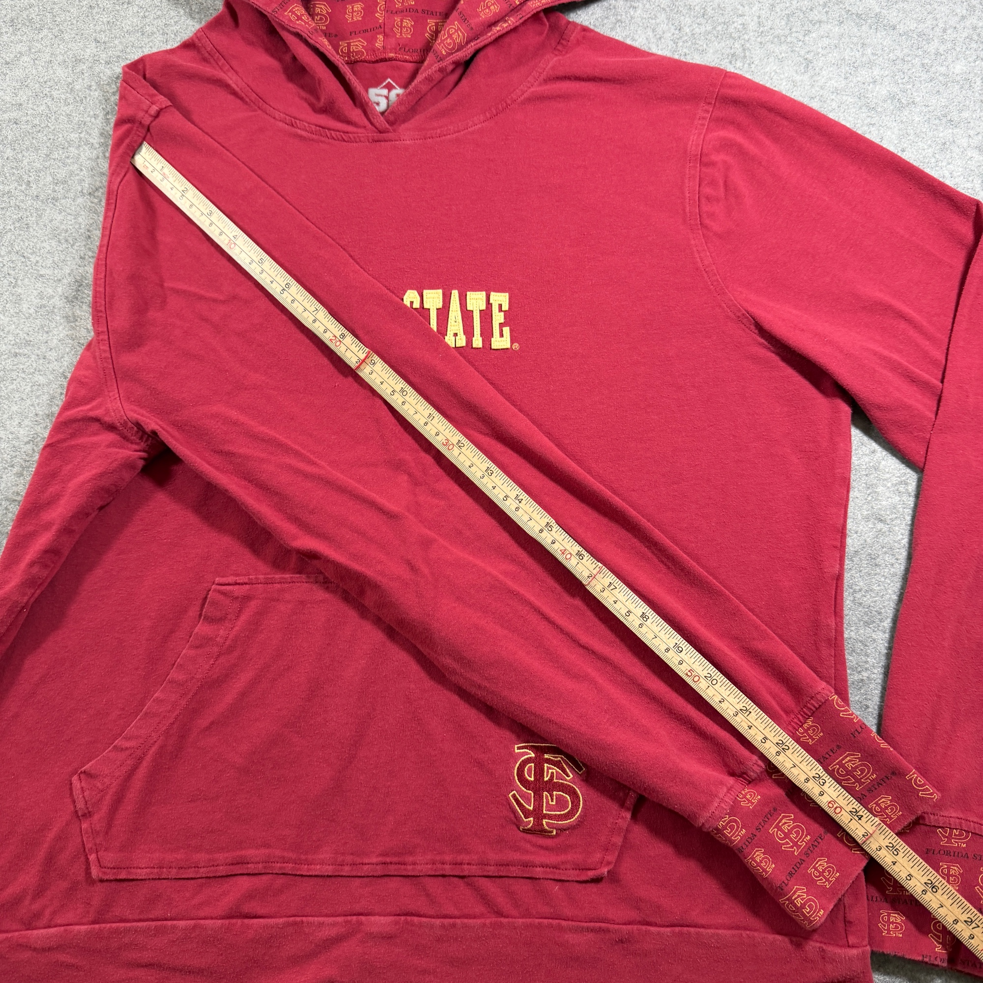 58 Sports Florida State Seminoles Hoodie Shirt Mens XXL Red Lightweight FSU NCAA thumbnail 8