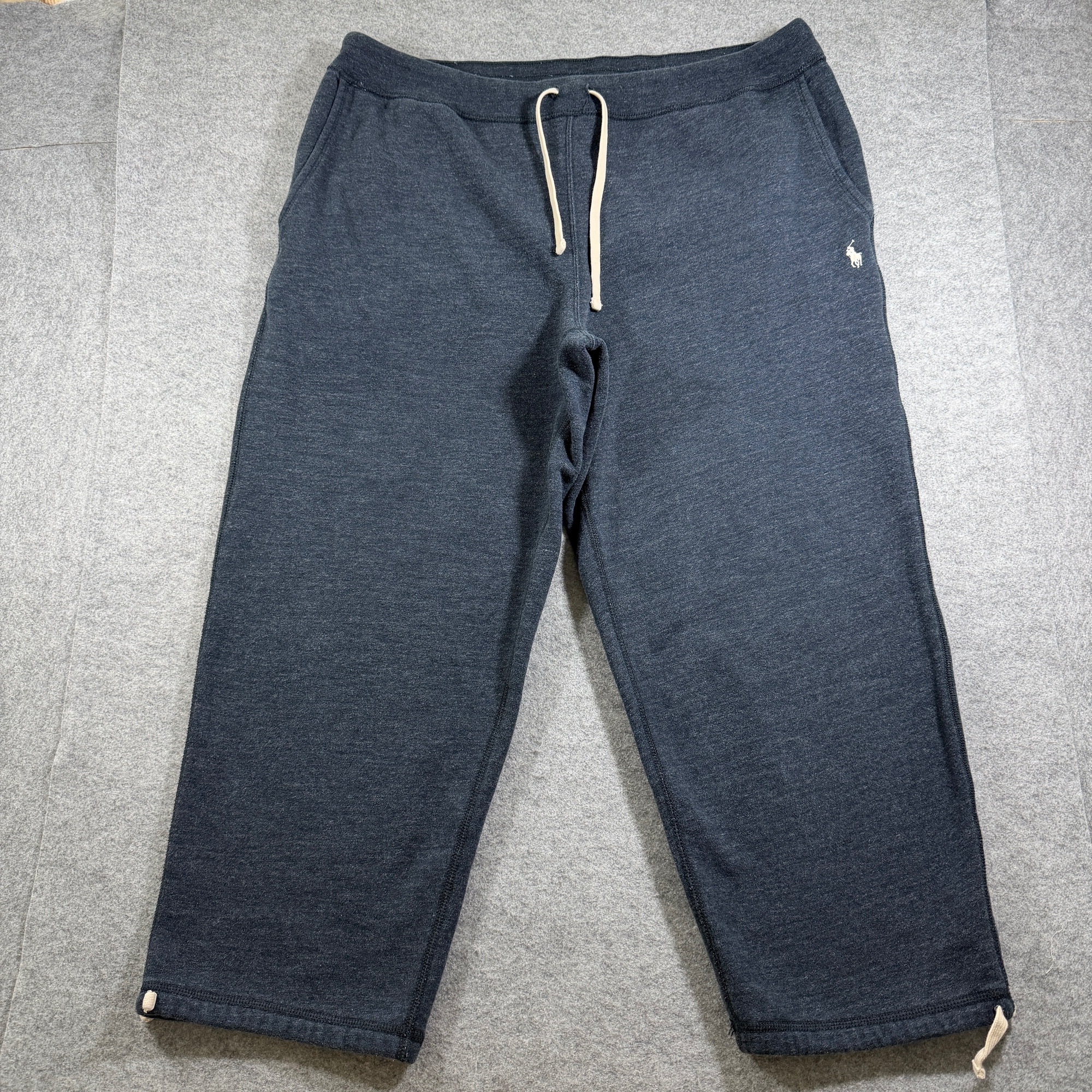 Polo Ralph Lauren Sweatpants Mens XL Navy Heather Embroidered Pony Logo Fleece