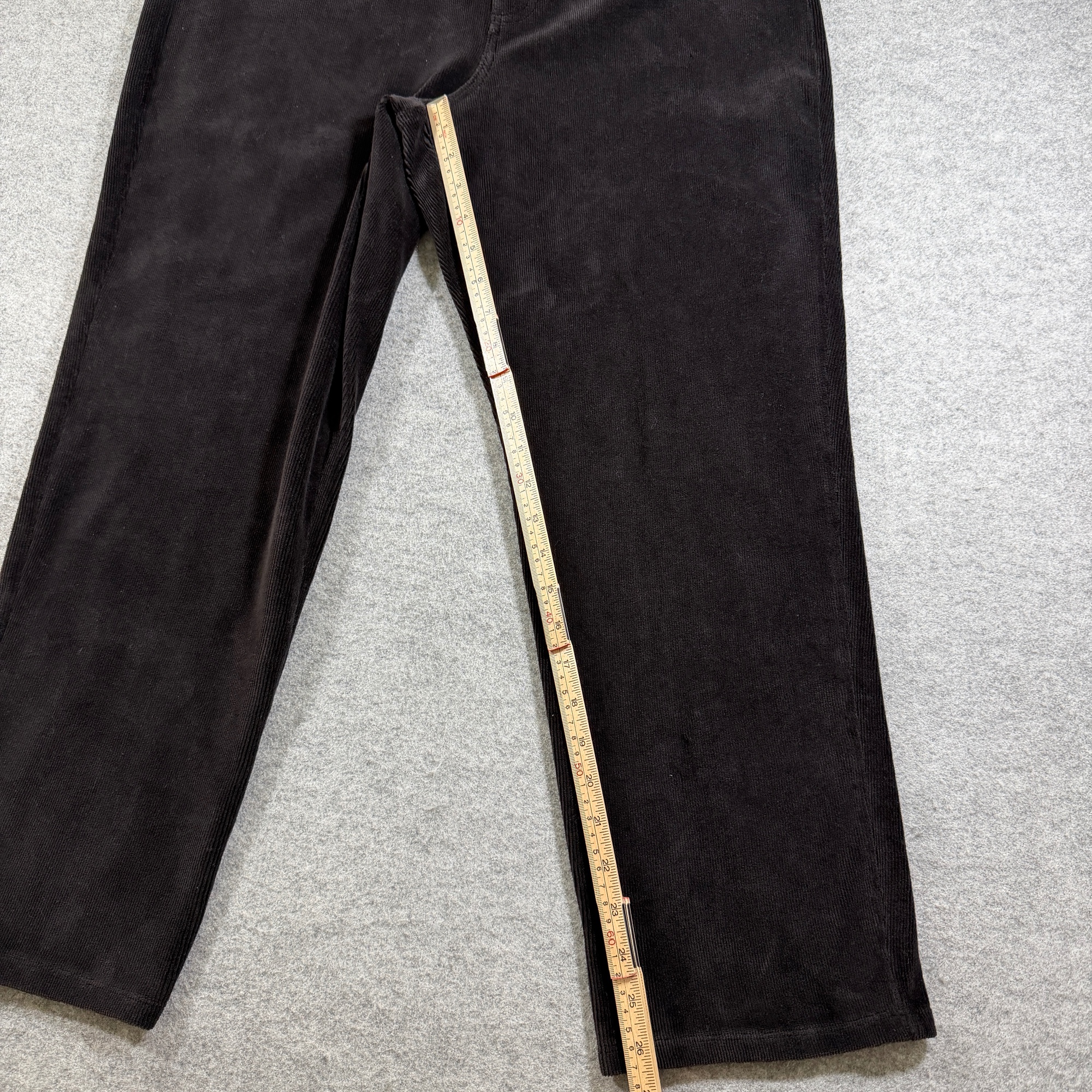 Michael Kors Velour Pants Womens XL Black Ribbed Straight Leg Lounge Stretch thumbnail 7