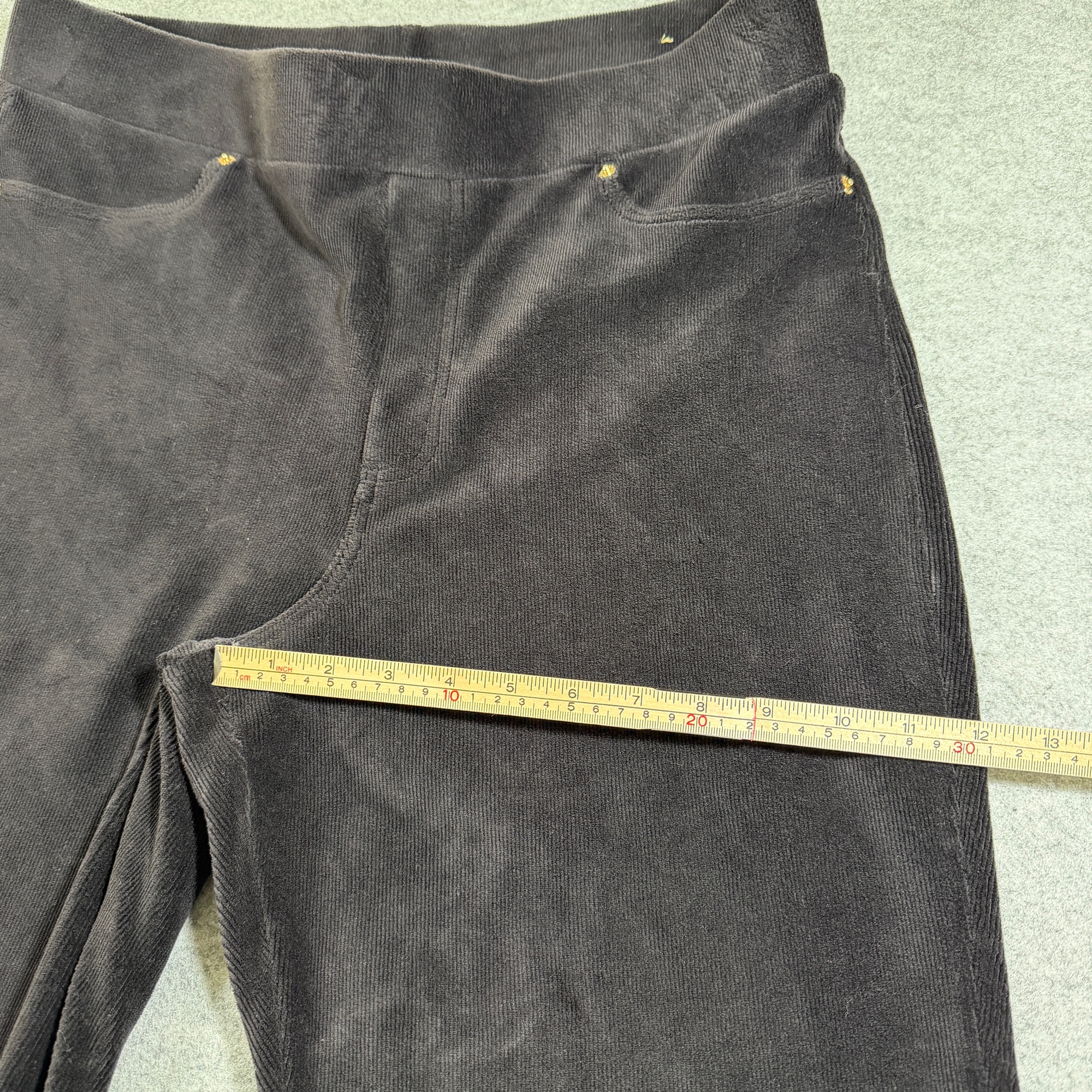 Michael Kors Velour Pants Womens XL Black Ribbed Straight Leg Lounge Stretch thumbnail 9