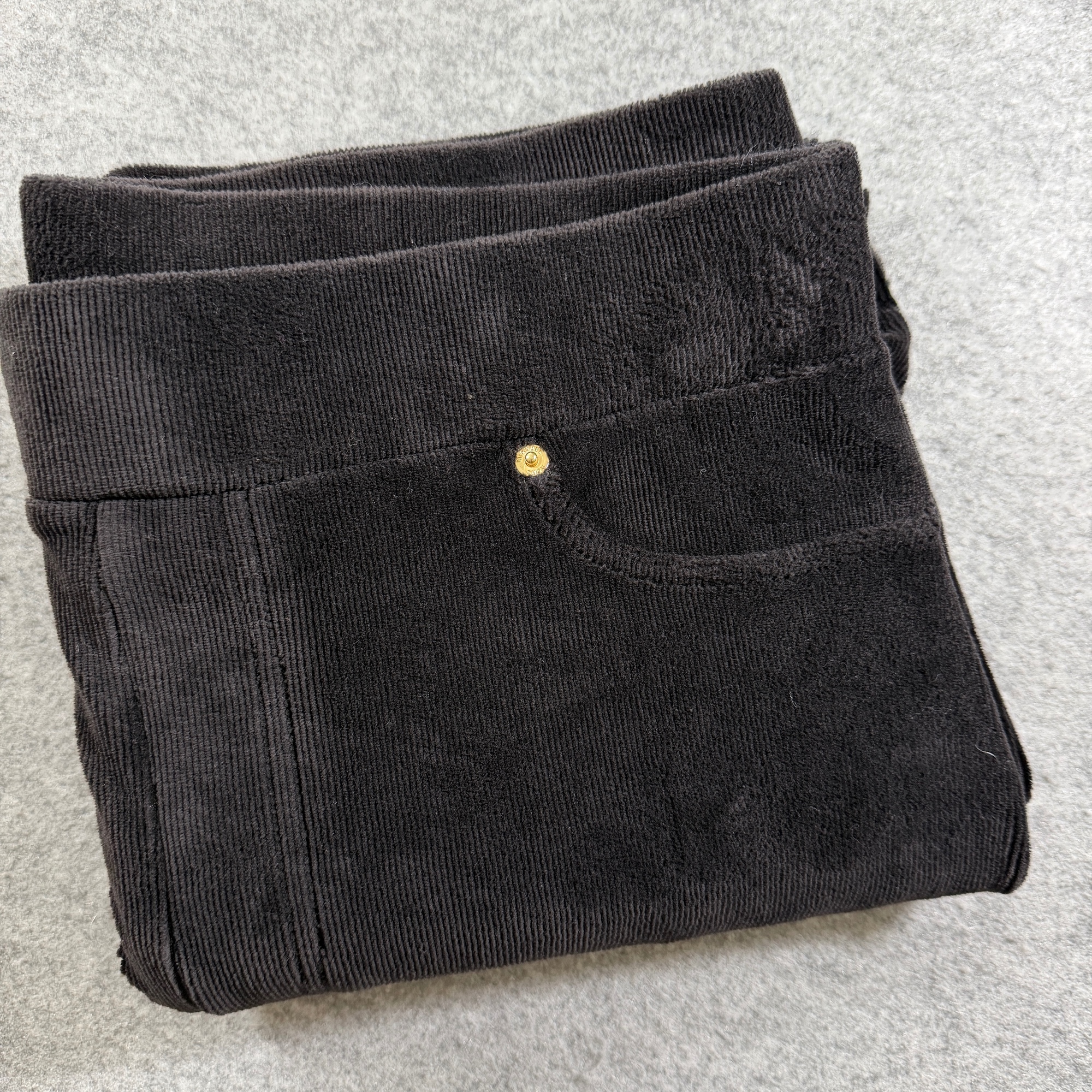 Michael Kors Velour Pants Womens XL Black Ribbed Straight Leg Lounge Stretch thumbnail 11