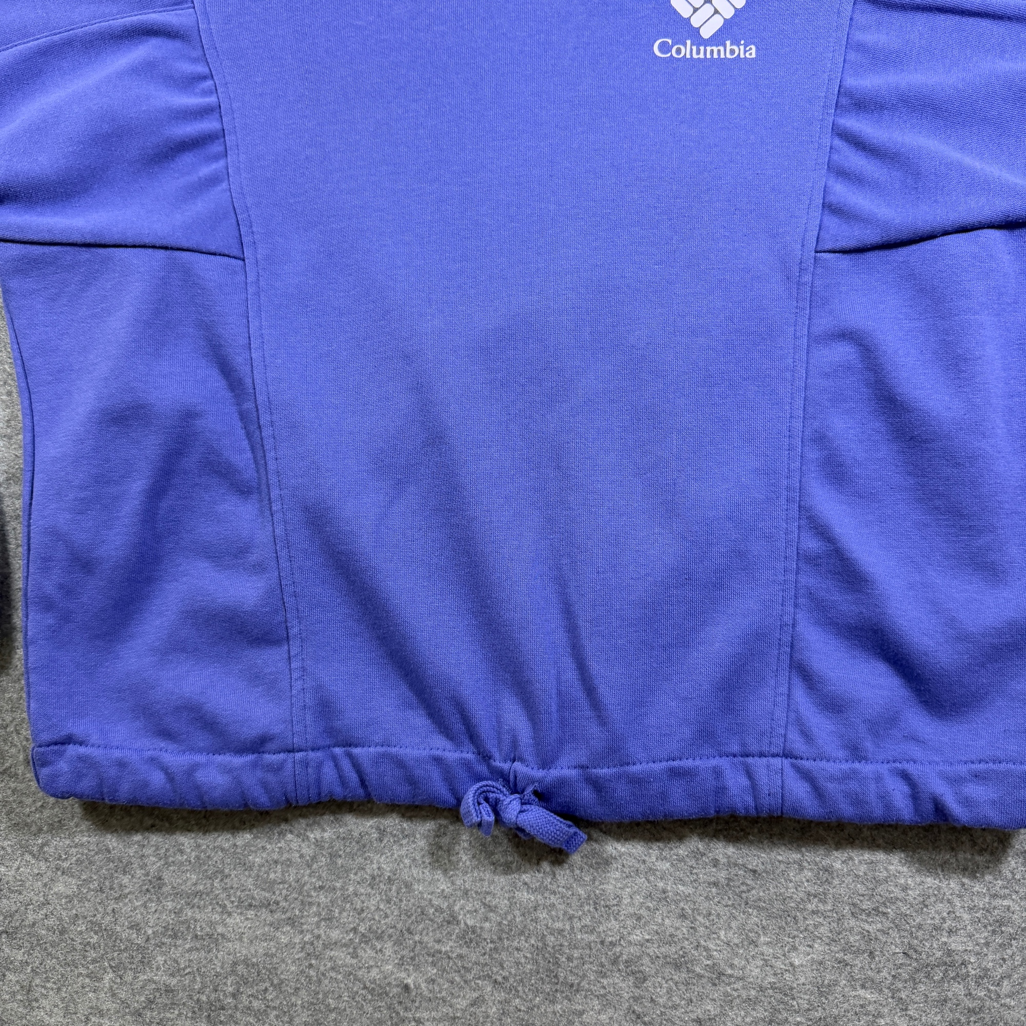 Columbia Sweatshirt Womens L Purple Boxy Drop Shoulder Drawstring Hem Cotton thumbnail 10