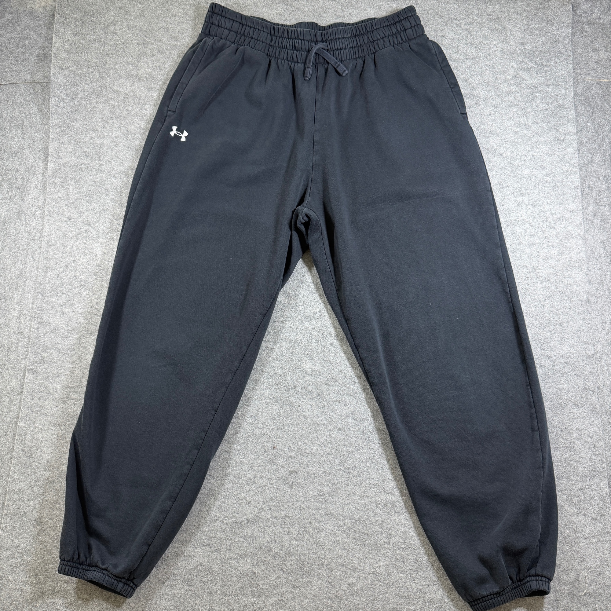 Under Armour Rival Fleece Sweatpants Mens L Black Drawstring Jogger Pockets