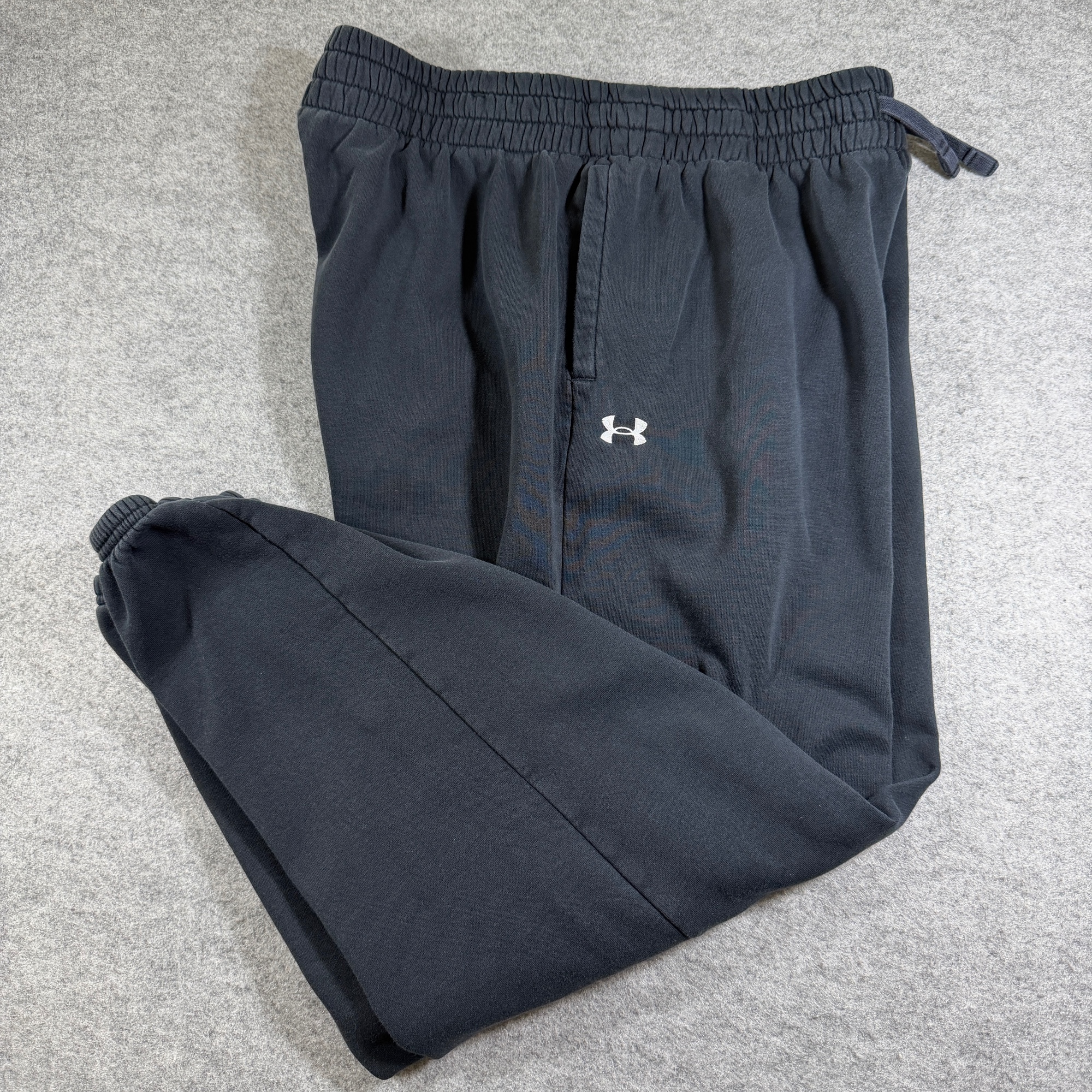 Under Armour Rival Fleece Sweatpants Mens L Black Drawstring Jogger Pockets thumbnail 3