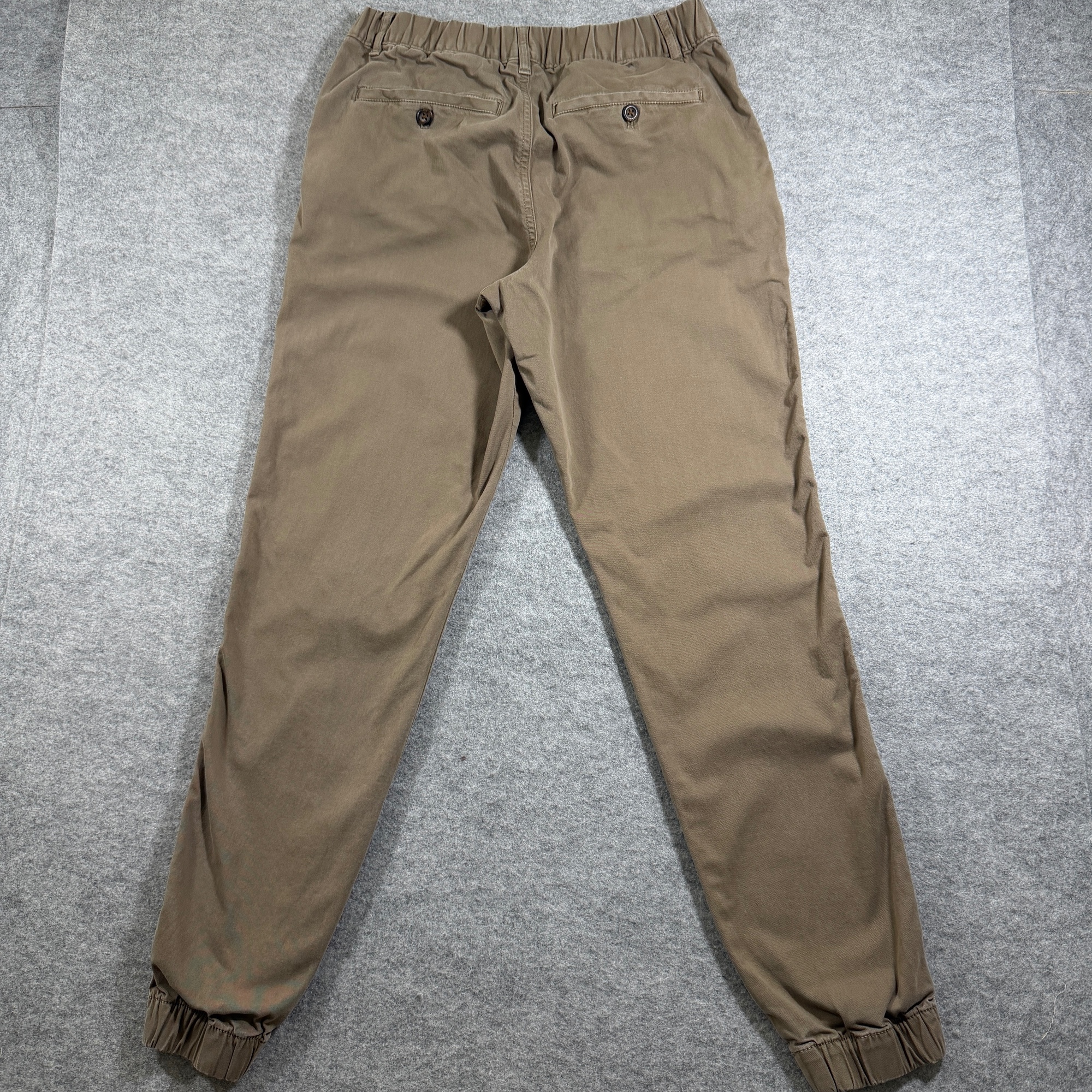 Bearbottom Joggers Mens M Khaki Stretch Cotton Drawstring Cuffed Athletic Pants thumbnail 2