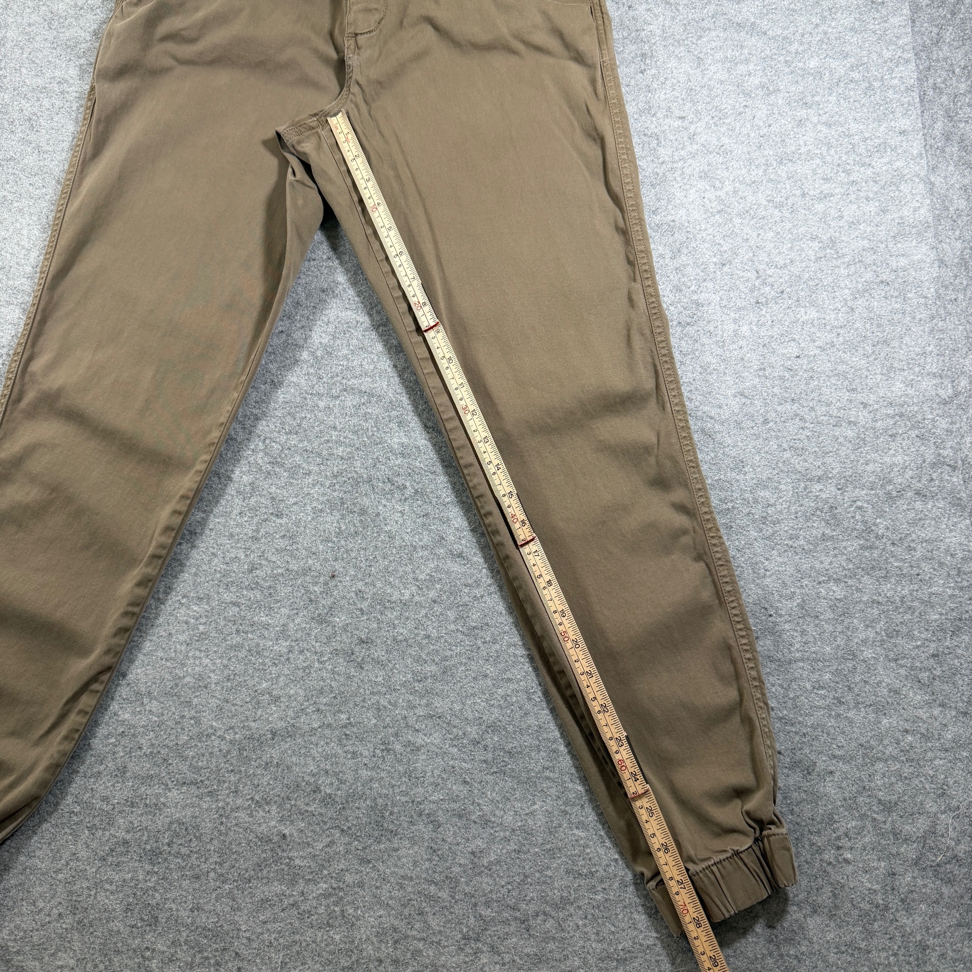 Bearbottom Joggers Mens M Khaki Stretch Cotton Drawstring Cuffed Athletic Pants thumbnail 5