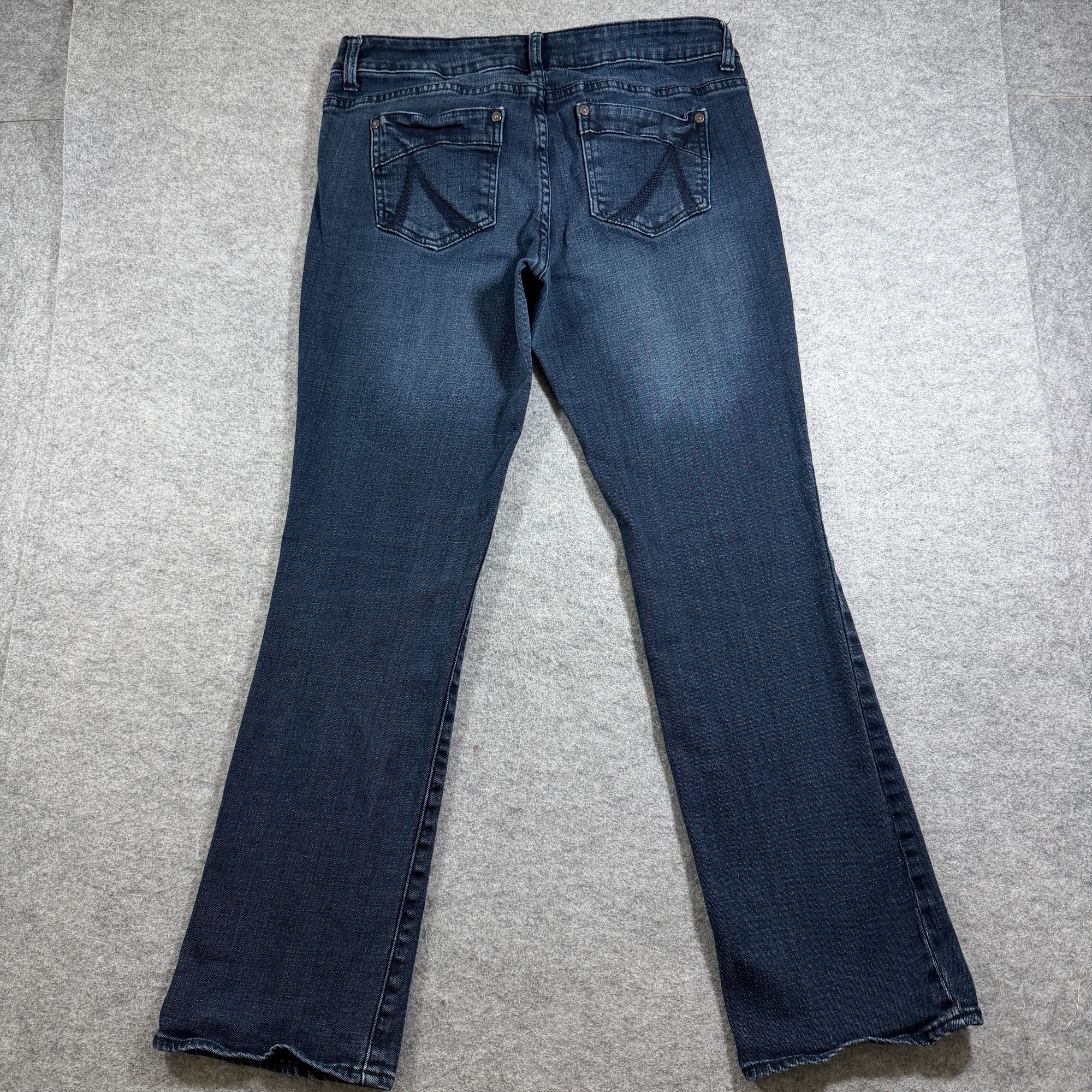 Delias Vintage Y2K Bootcut Jeans Womens 11/12S Dark Blue Denim Low Rise Faded thumbnail 2