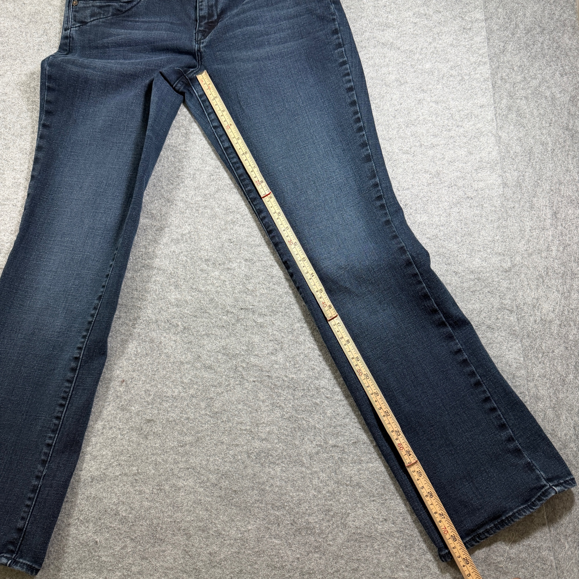 Delias Vintage Y2K Bootcut Jeans Womens 11/12S Dark Blue Denim Low Rise Faded thumbnail 6