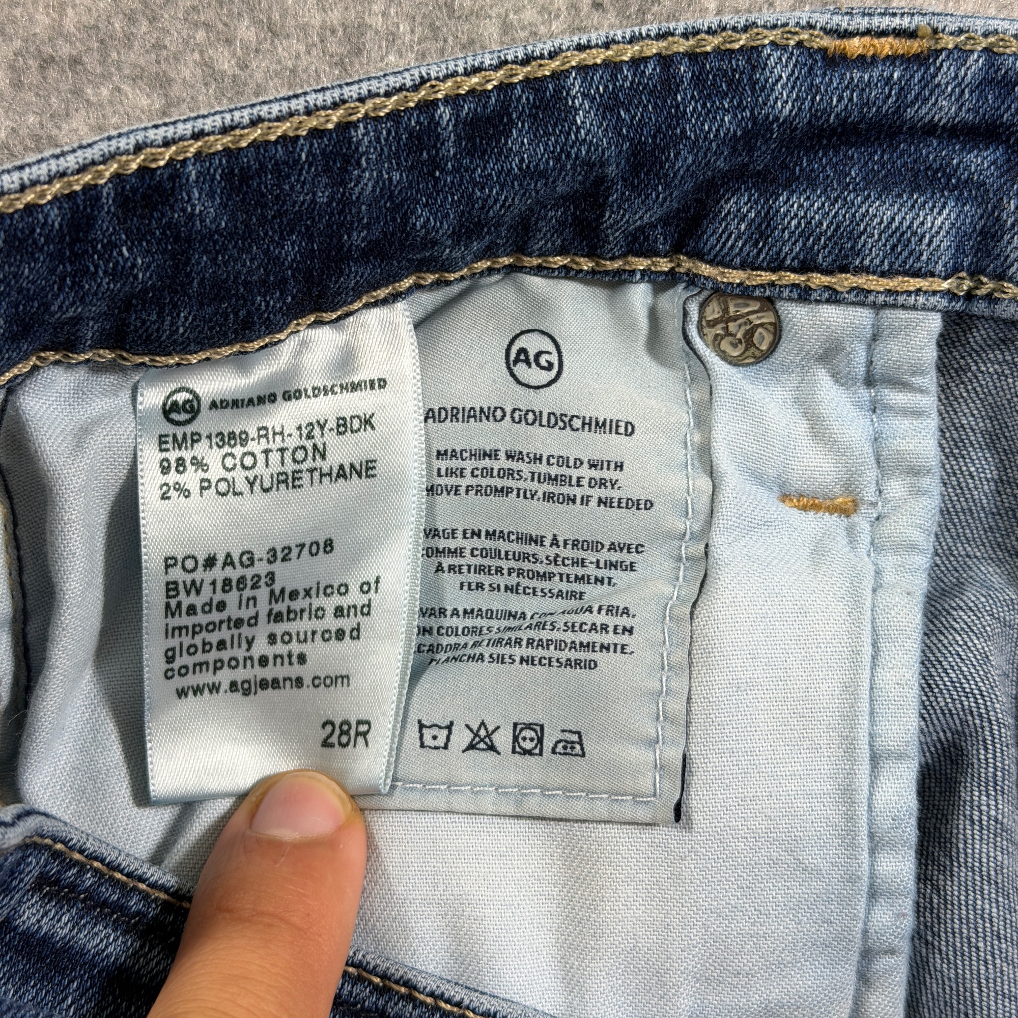 AG Adriano Goldschmied The Legging Ankle Jeans Womens 28 Blue Distressed Skinny thumbnail 5