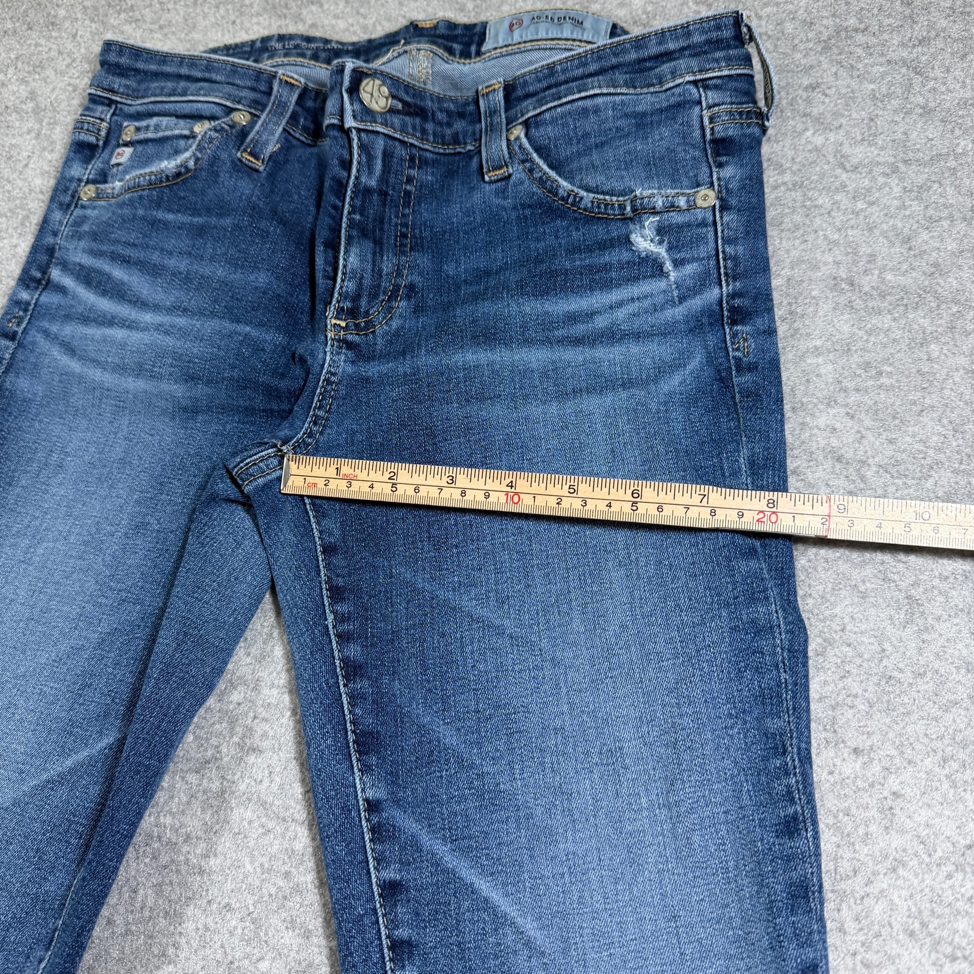 AG Adriano Goldschmied The Legging Ankle Jeans Womens 28 Blue Distressed Skinny thumbnail 9