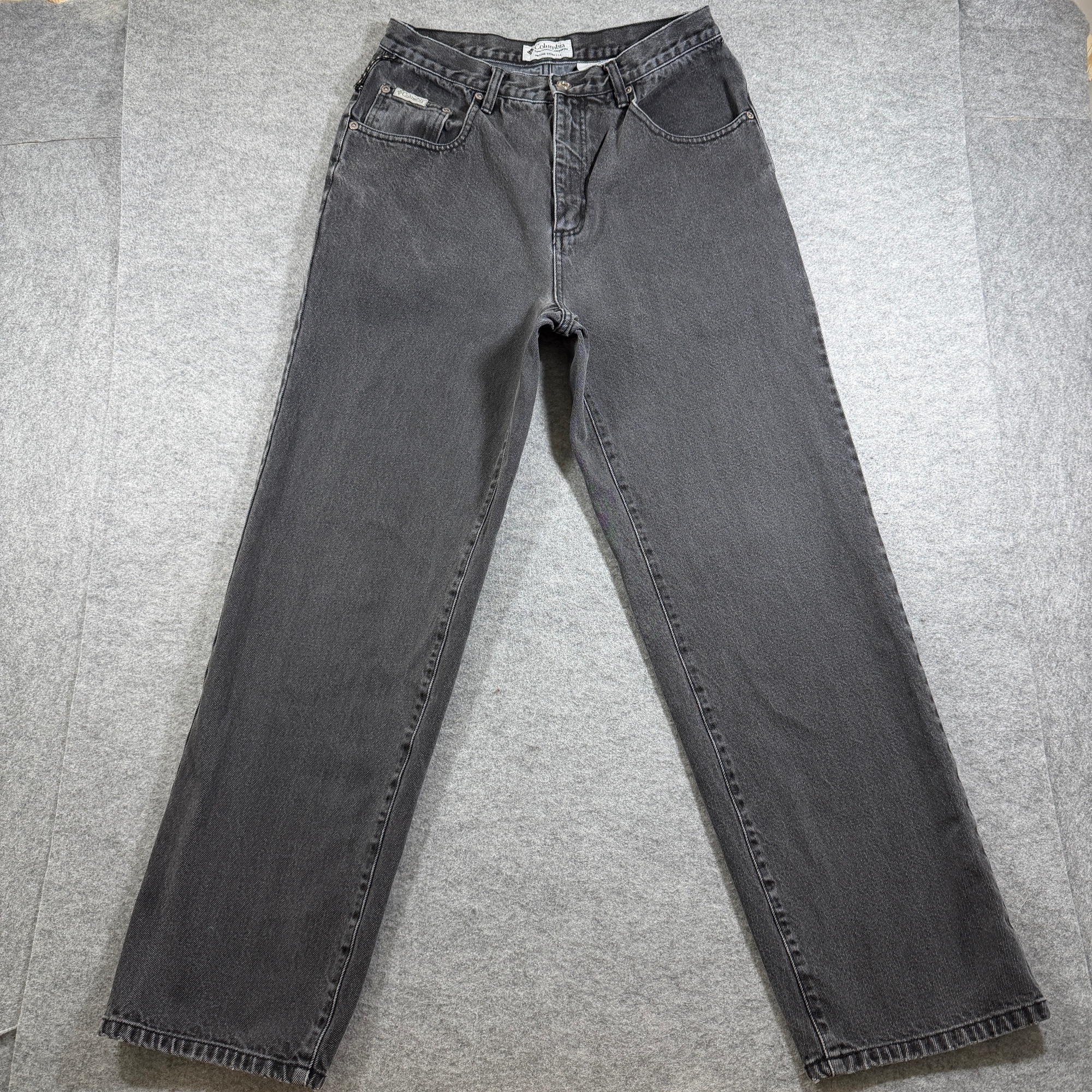 Columbia Durable Jeans Mens 32x32 Faded Black Relaxed Fit Cotton Denim Outdoor