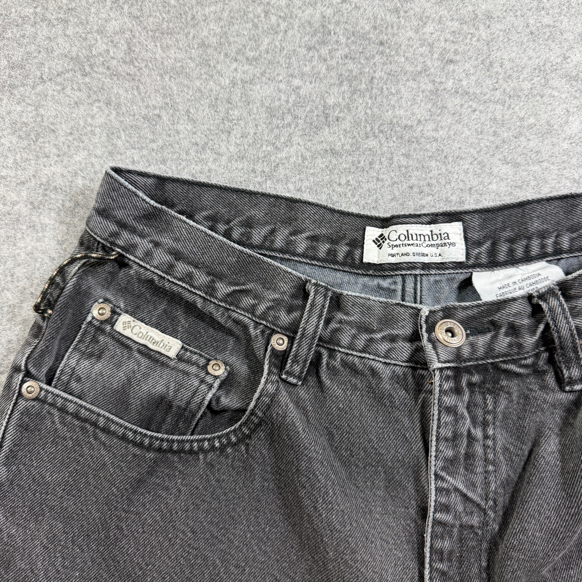 Columbia Durable Jeans Mens 32x32 Faded Black Relaxed Fit Cotton Denim Outdoor thumbnail 3