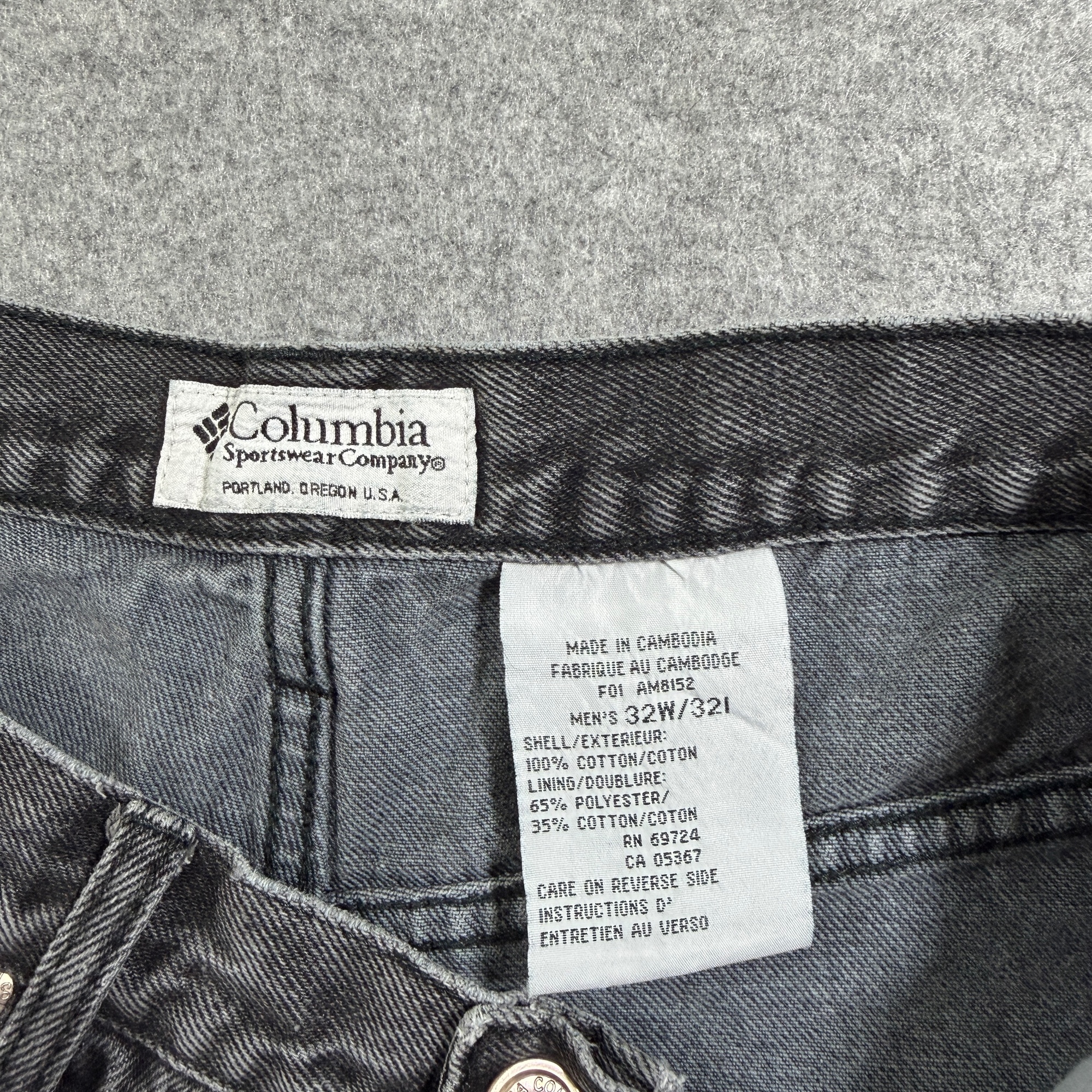 Columbia Durable Jeans Mens 32x32 Faded Black Relaxed Fit Cotton Denim Outdoor thumbnail 4