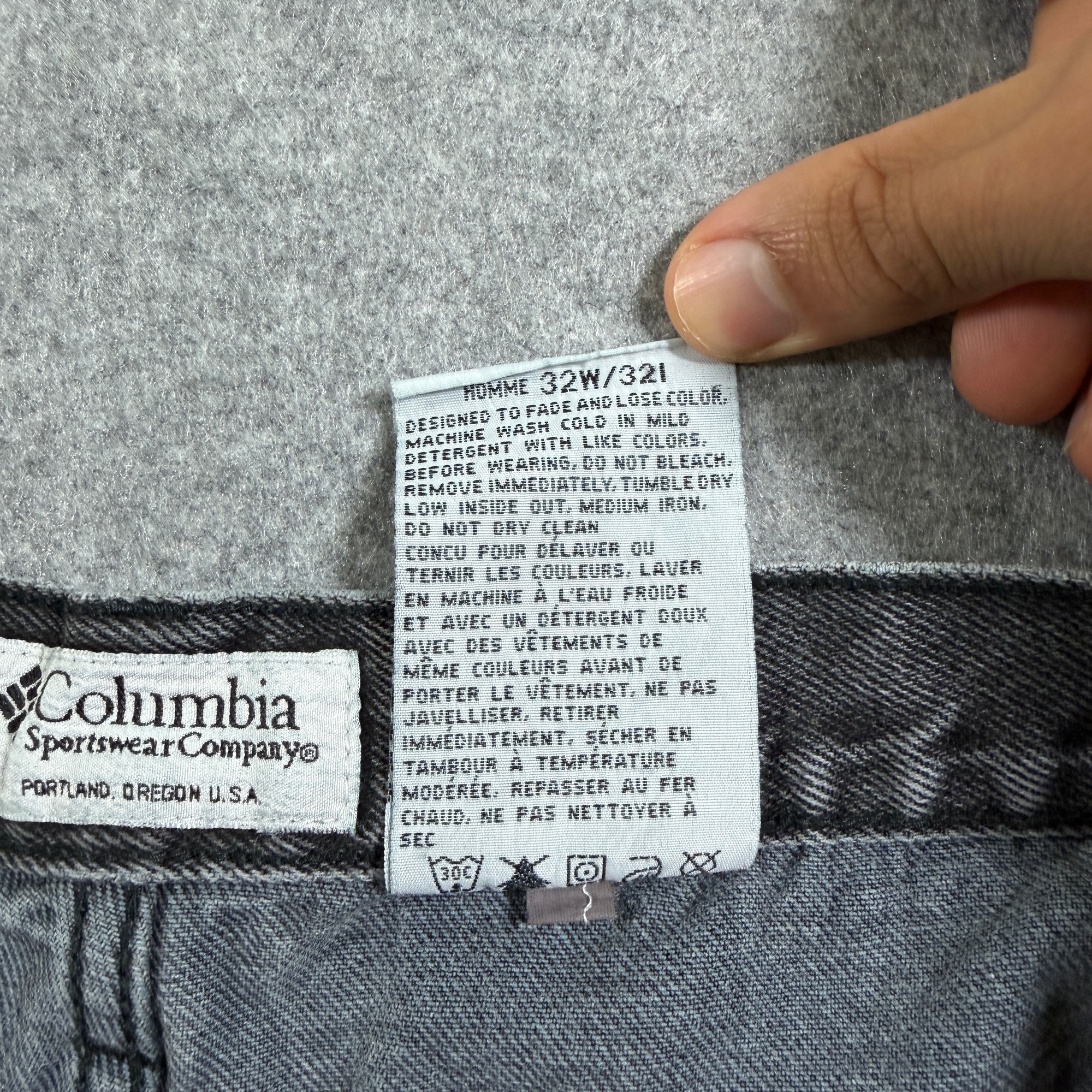 Columbia Durable Jeans Mens 32x32 Faded Black Relaxed Fit Cotton Denim Outdoor thumbnail 10