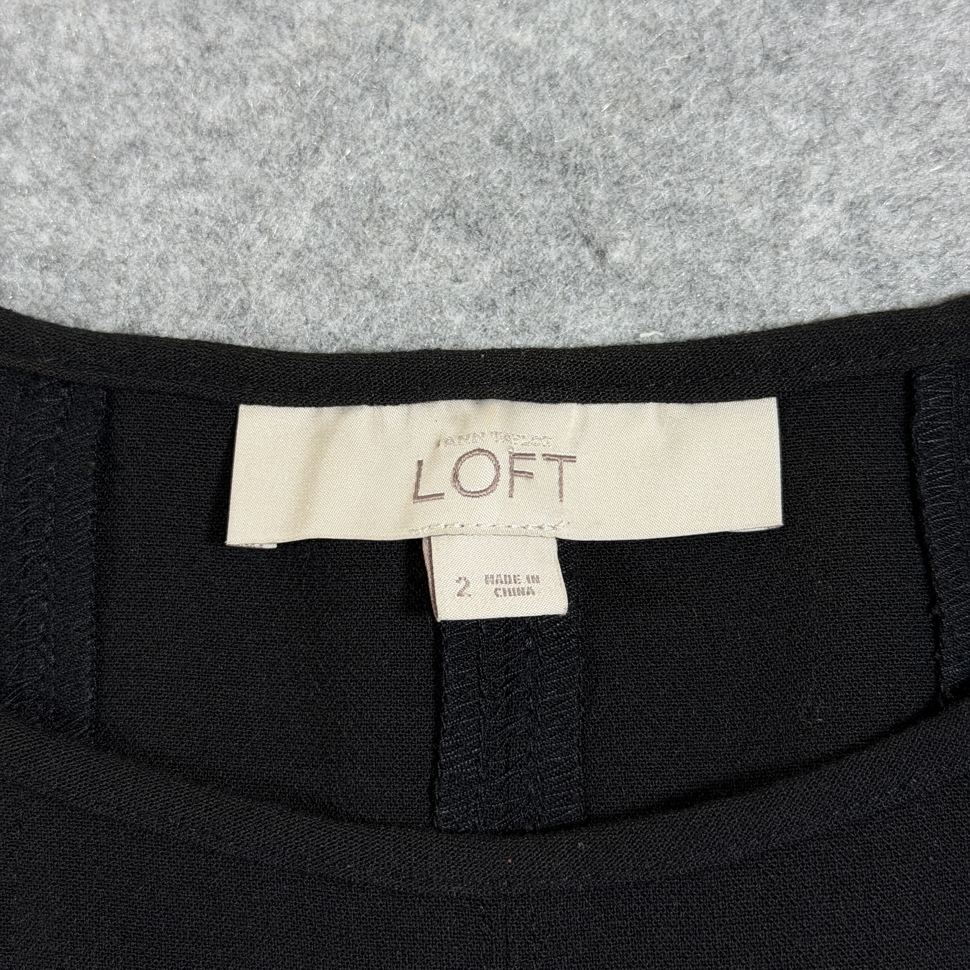 LOFT Dress Womens 2 Black Fit And Flare Cap Sleeve A-Line Seamed Paneling thumbnail 5