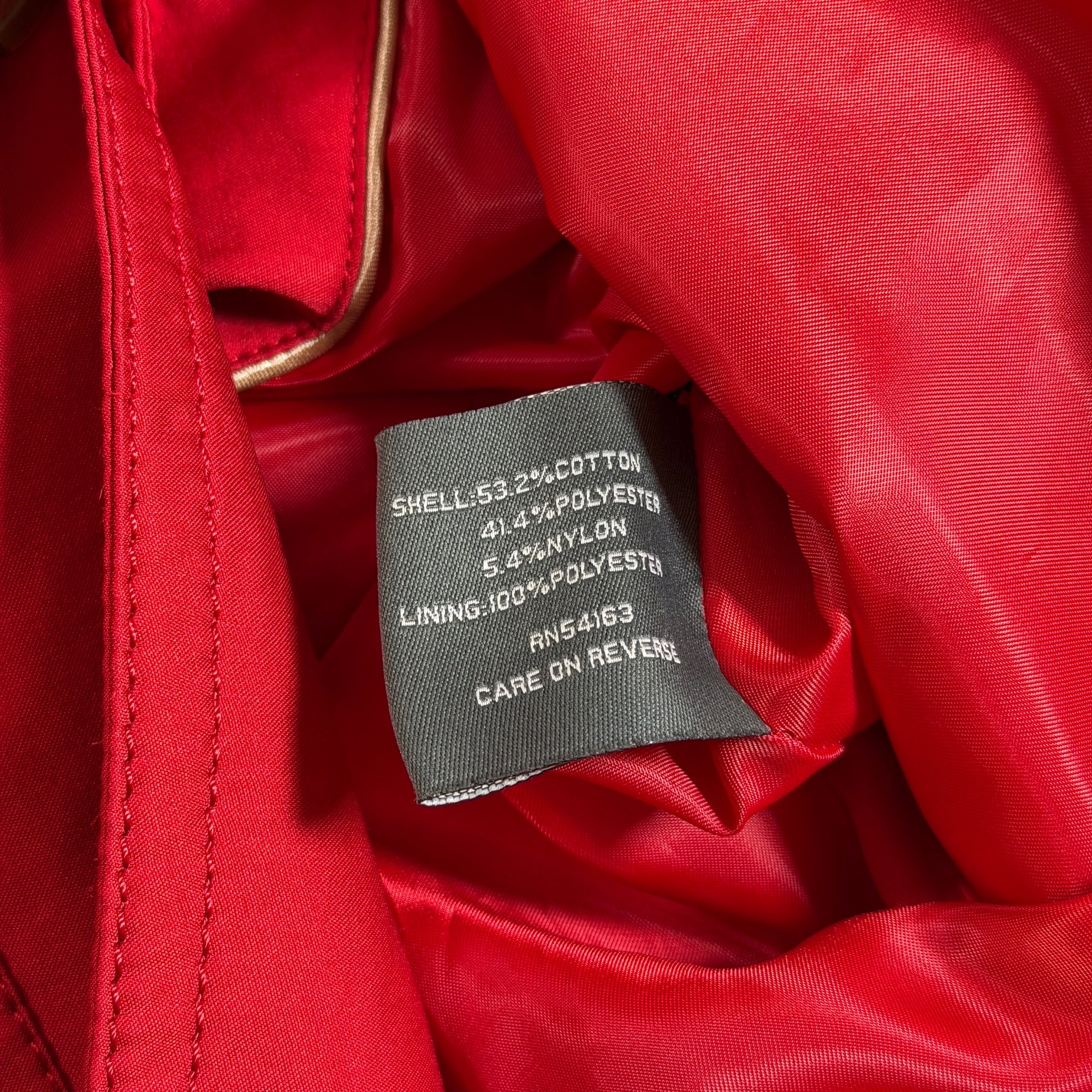 Kenneth Cole Reaction Trench Coat Womens S Bright Red Belted Long Dressy Chic thumbnail 10