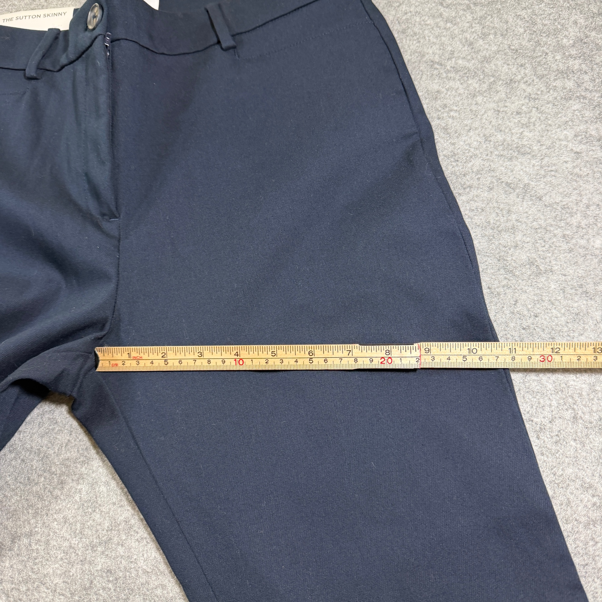LOFT Sutton Skinny Pants Womens 12P Navy NWT Stretch Cotton Business Trousers thumbnail 8