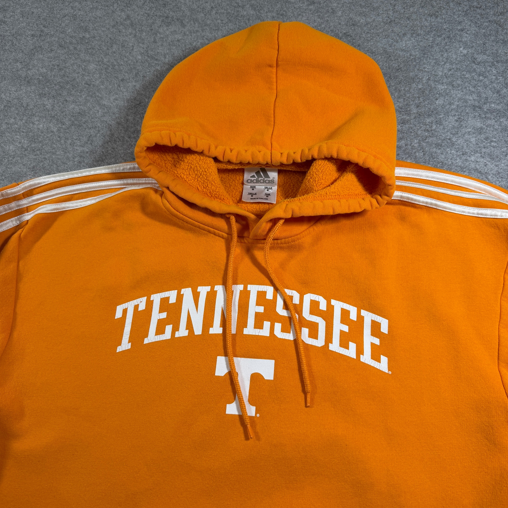 Adidas Hoodie Mens M Orange Tennessee Volunteers Pullover 3 Stripe Fan Gear NCAA thumbnail 3