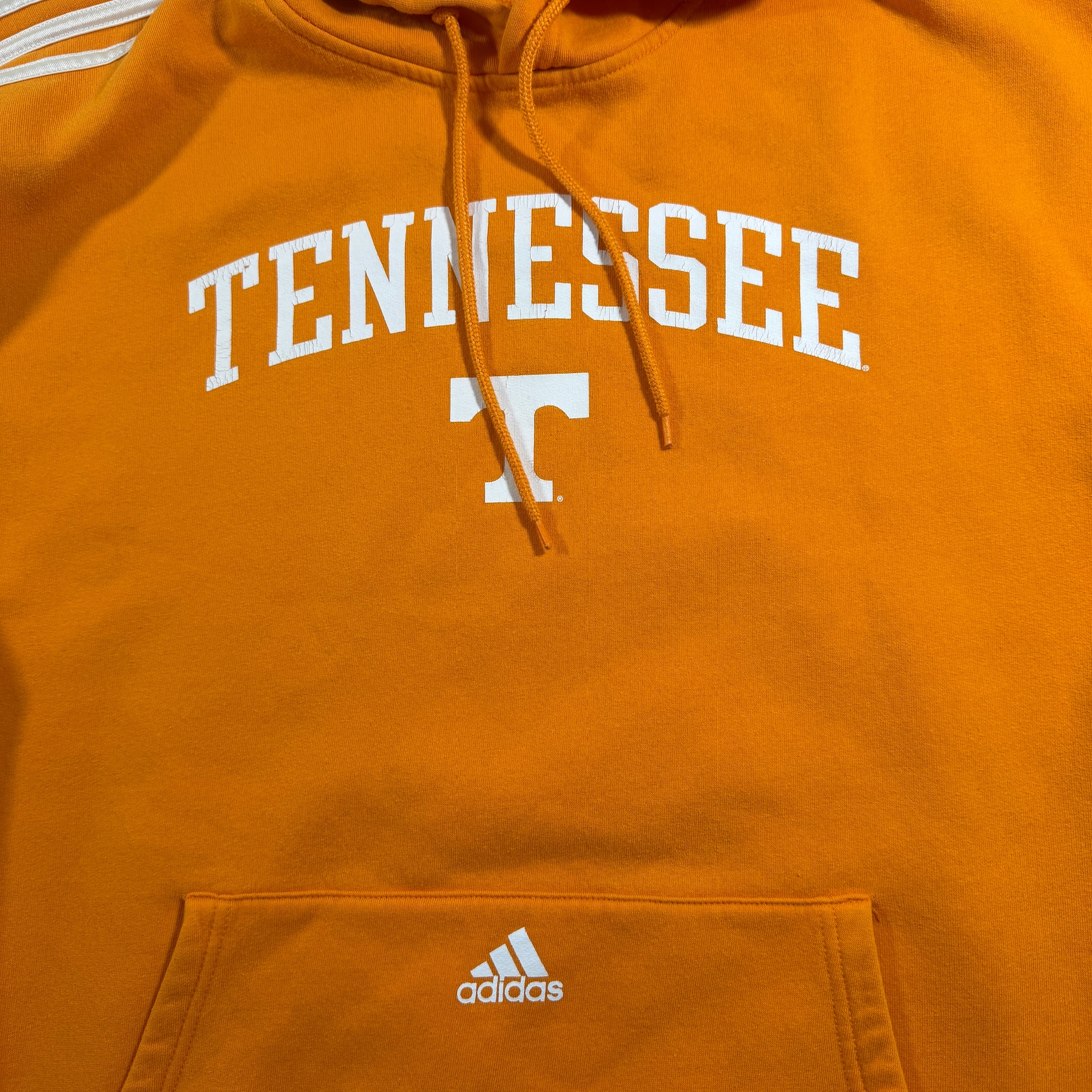 Adidas Hoodie Mens M Orange Tennessee Volunteers Pullover 3 Stripe Fan Gear NCAA thumbnail 4