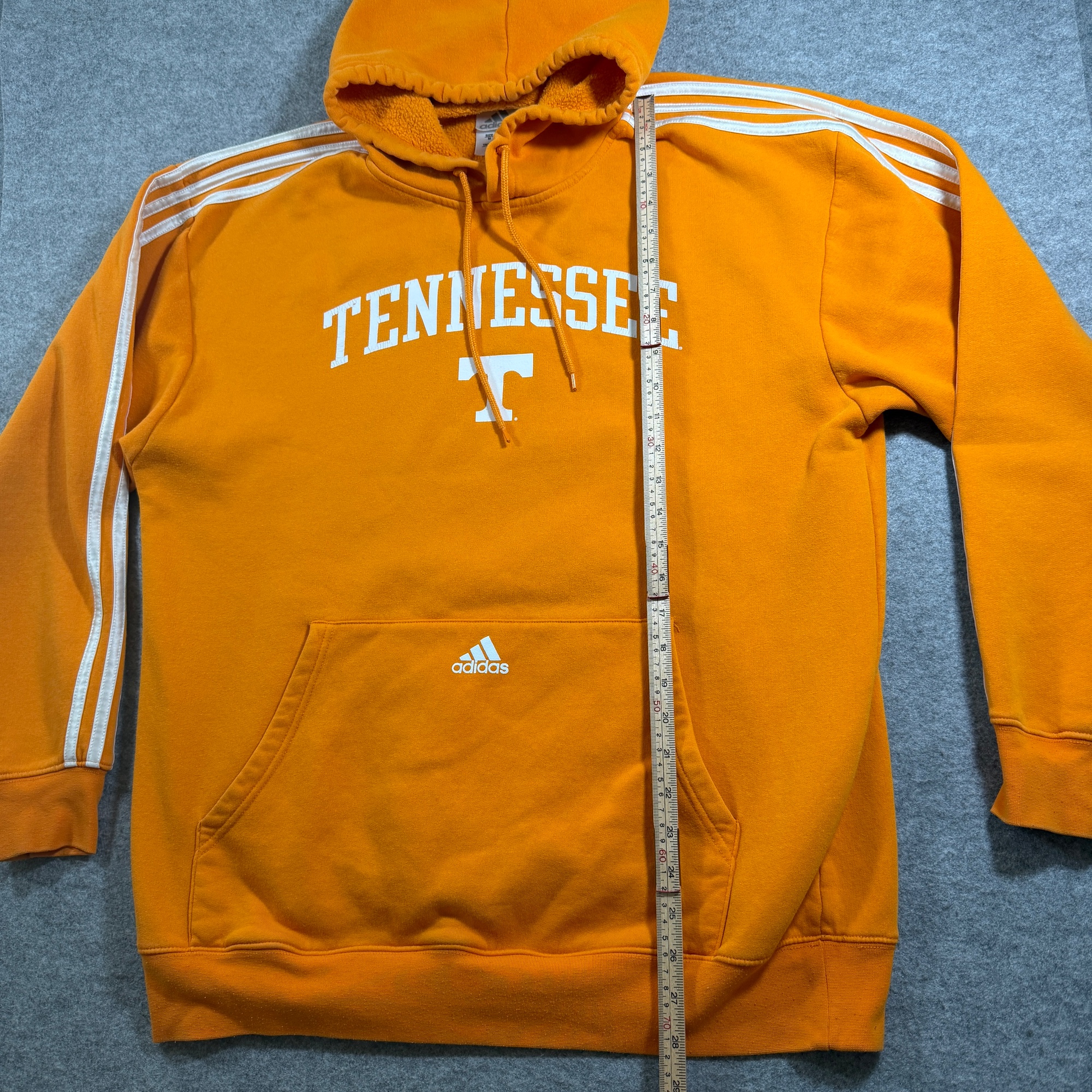 Adidas Hoodie Mens M Orange Tennessee Volunteers Pullover 3 Stripe Fan Gear NCAA thumbnail 7