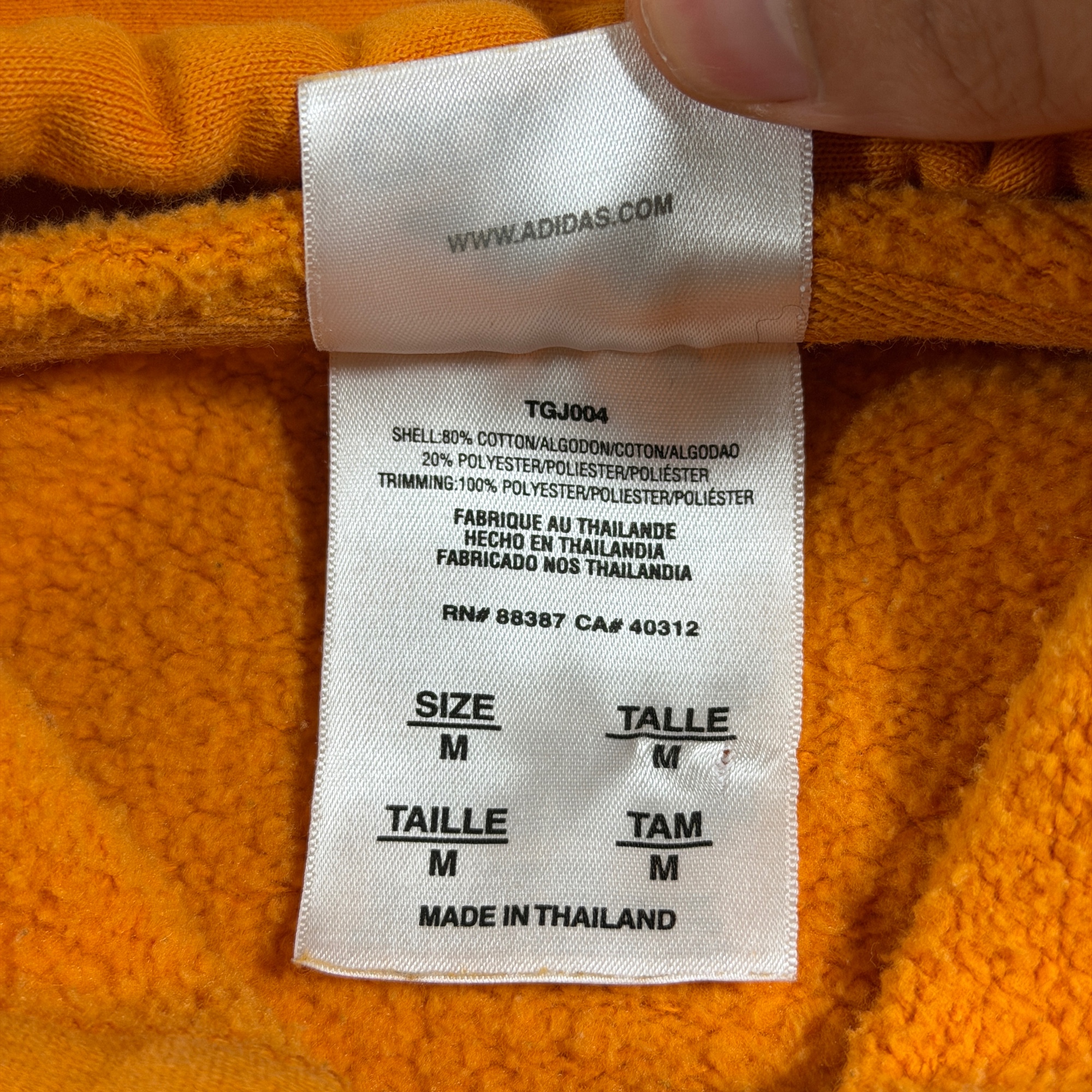 Adidas Hoodie Mens M Orange Tennessee Volunteers Pullover 3 Stripe Fan Gear NCAA thumbnail 9