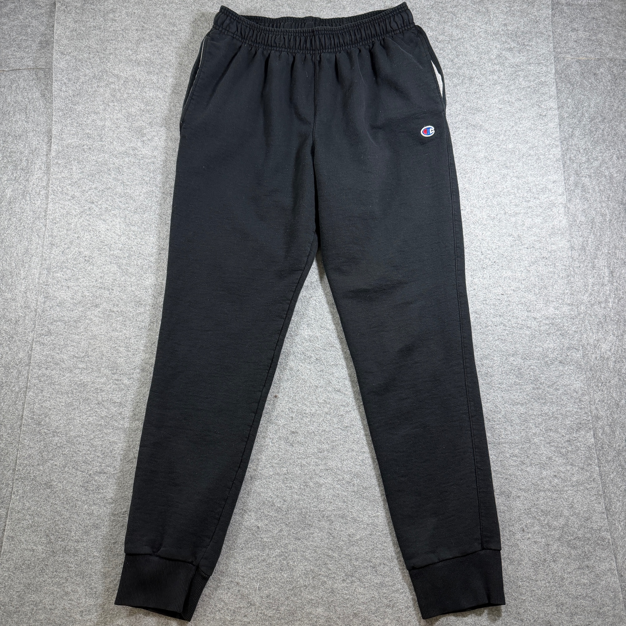 Champion Sweatpants Mens L Black Heavyweight Fleece Cuffed Joggers Drawstring