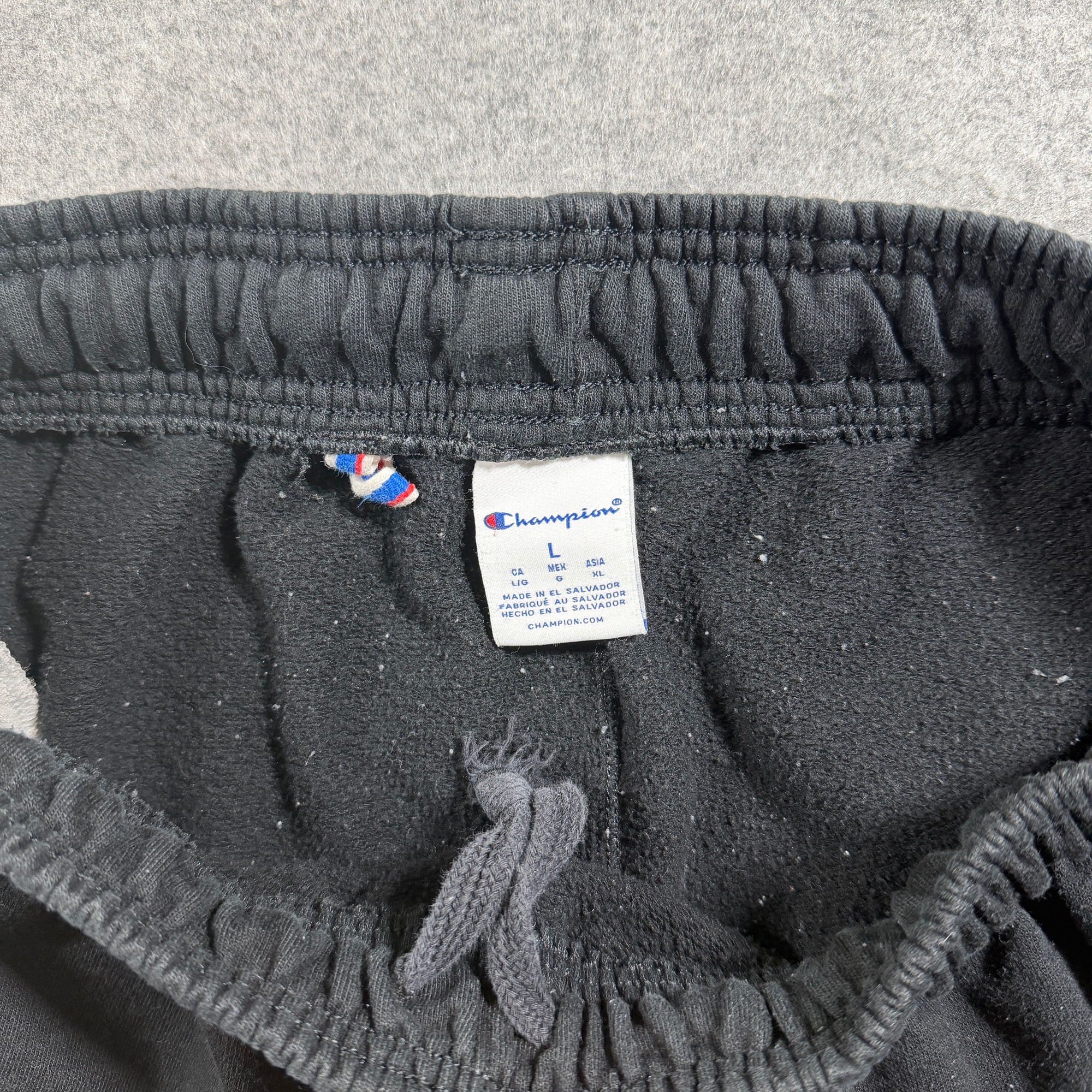 Champion Sweatpants Mens L Black Heavyweight Fleece Cuffed Joggers Drawstring thumbnail 4