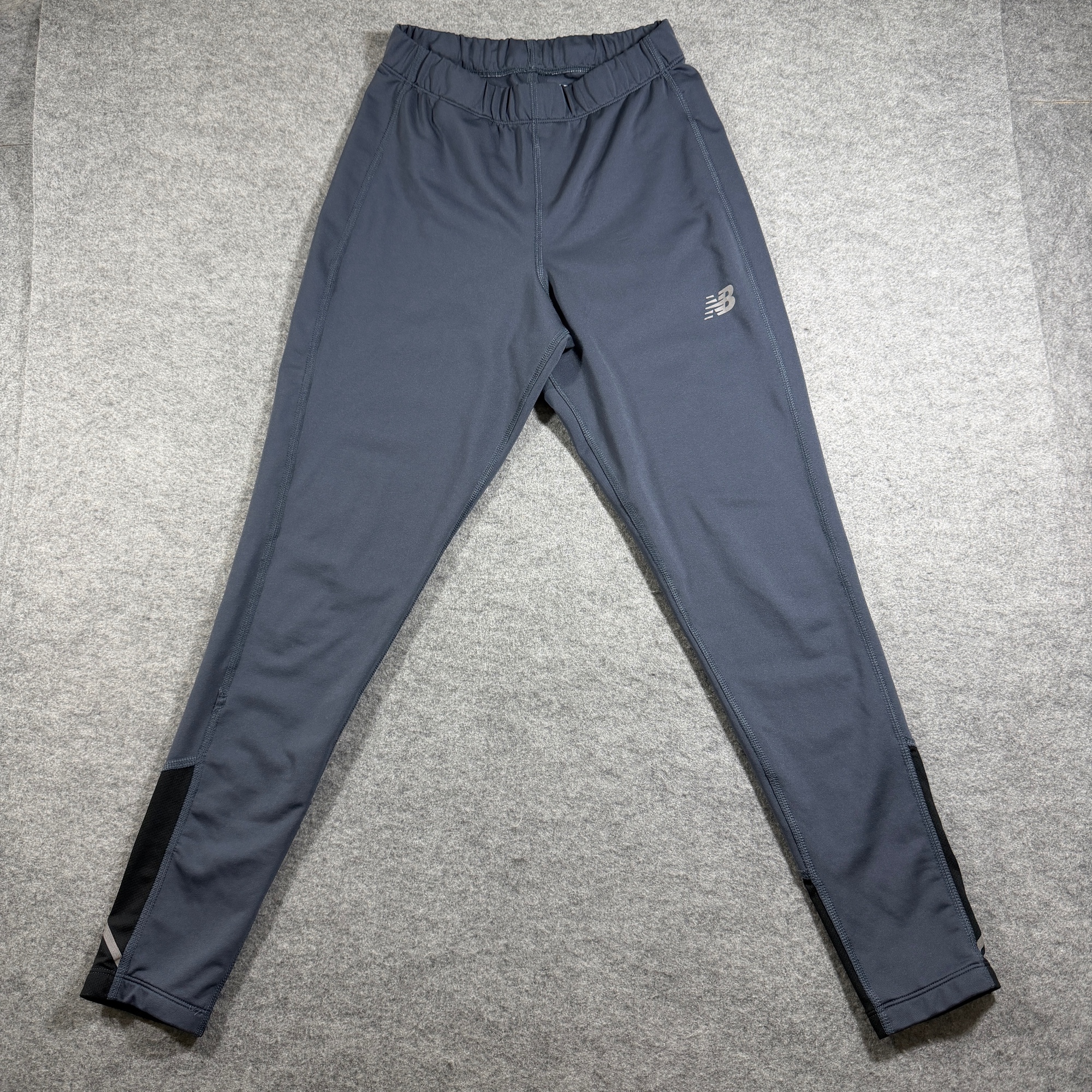 New Balance NB Dry Athletic Tights Mens M Gray Drawstring Reflective Running
