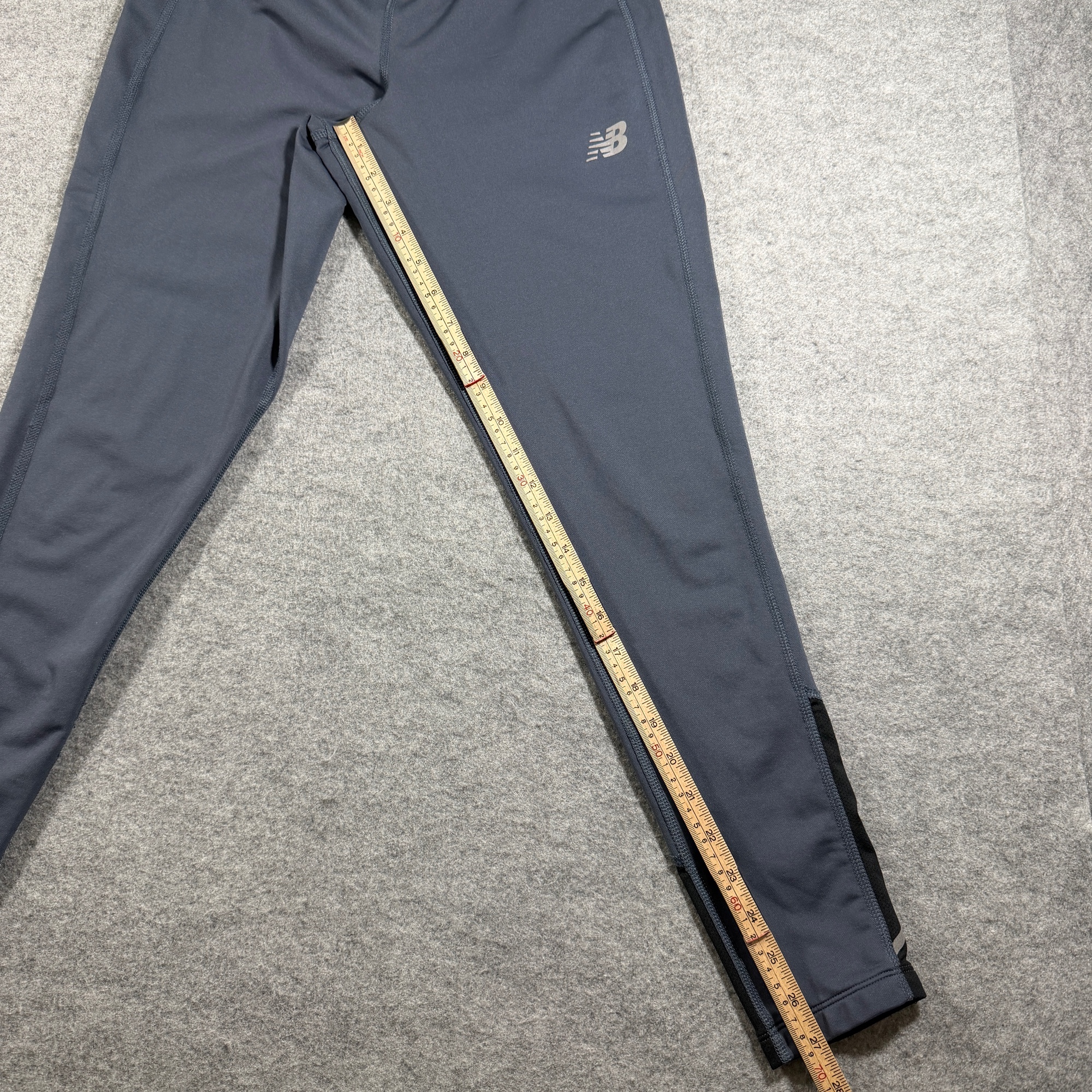 New Balance NB Dry Athletic Tights Mens M Gray Drawstring Reflective Running thumbnail 7