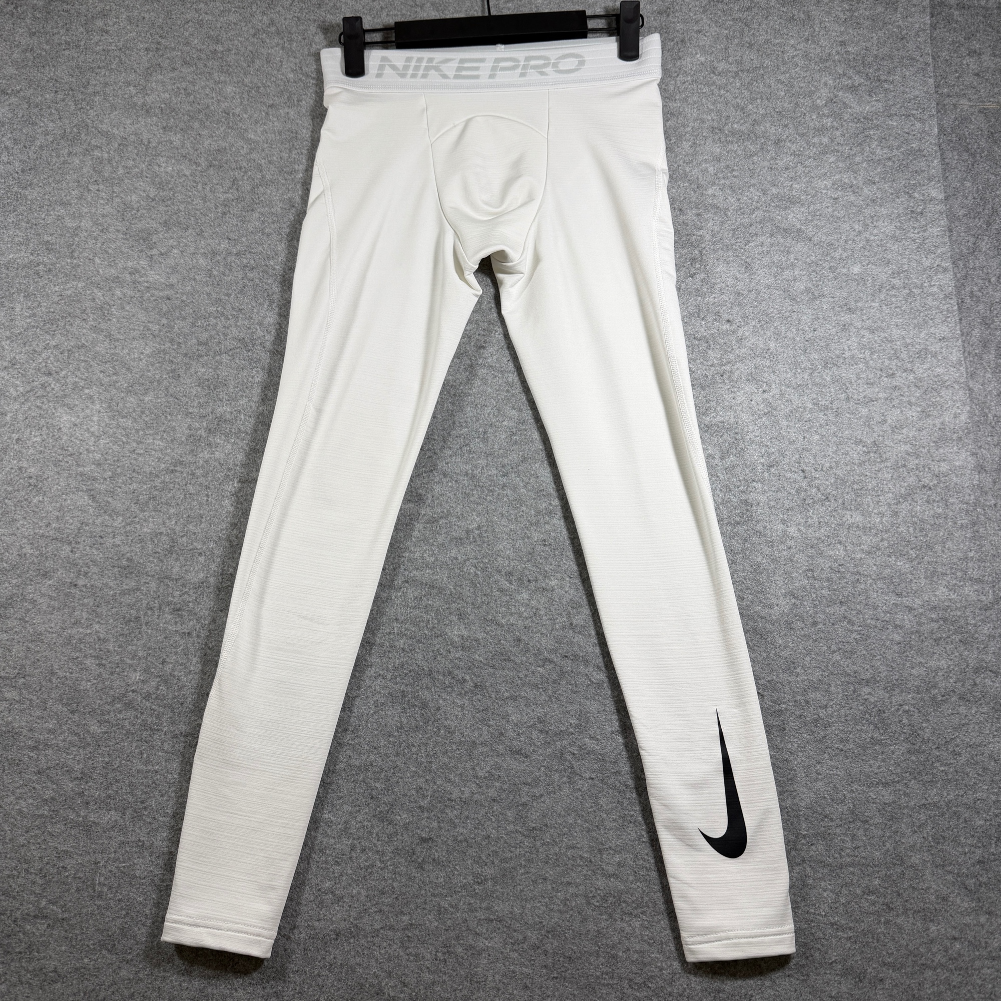 Nike Pro Compression Tights Mens S White Dri-FIT Training Base Layer Athletic