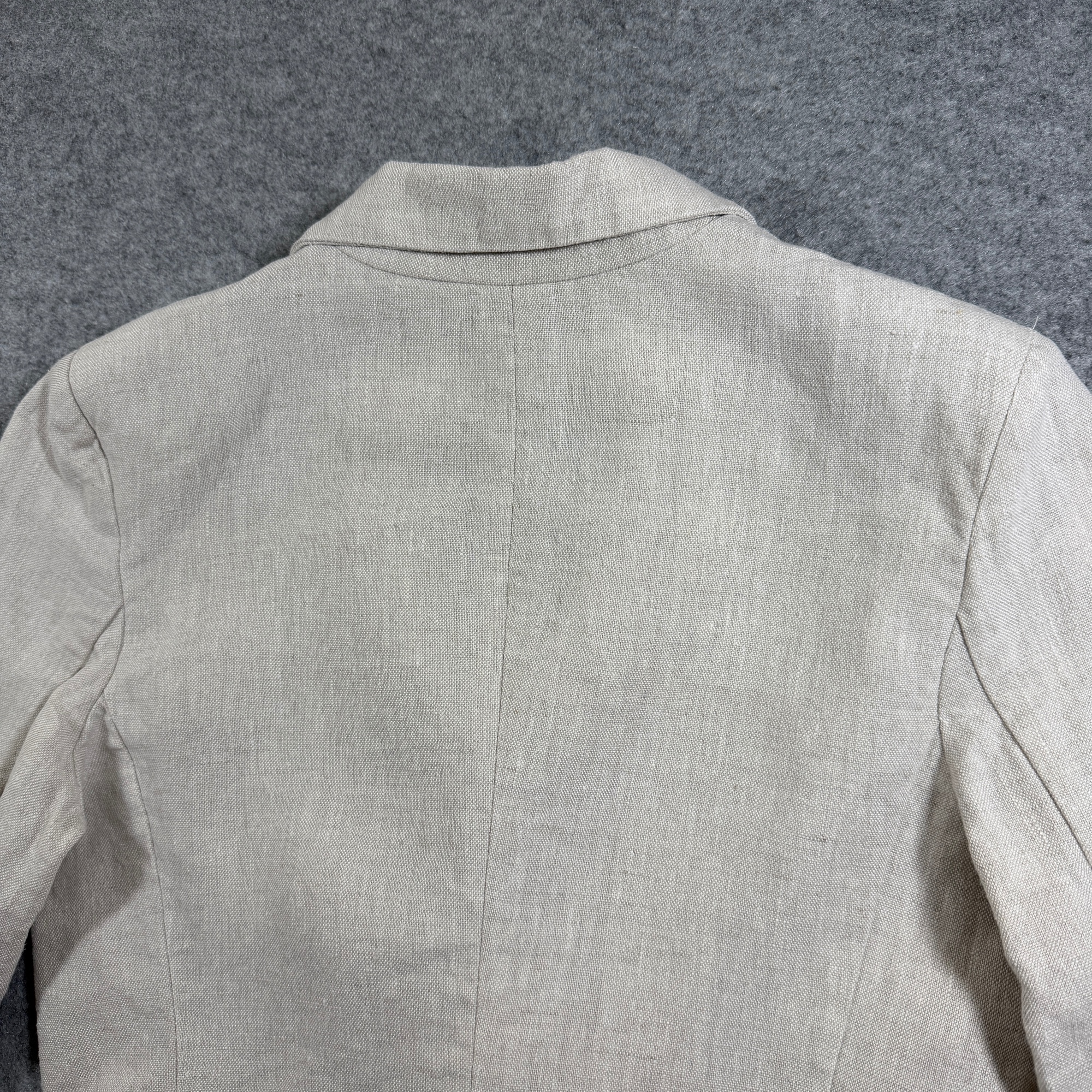 Olivia Moon Linen Blazer Womens S Beige Tan 100% Linen Notch Lapel Office Career thumbnail 10