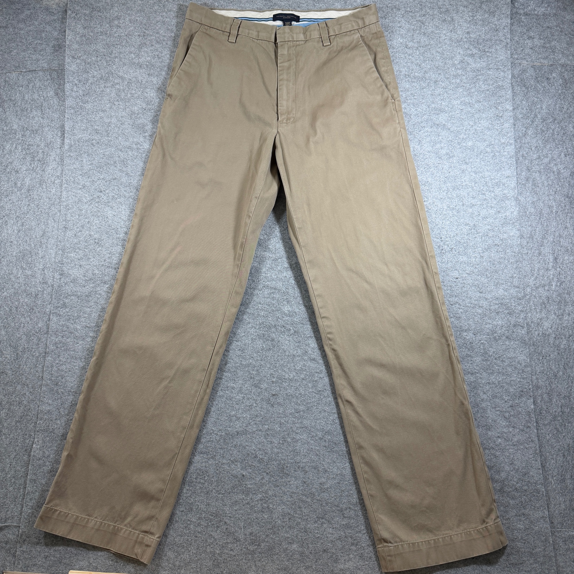 Banana Republic Dawson Pants Mens 31/32 Khaki Straight Leg 100% Cotton Chino