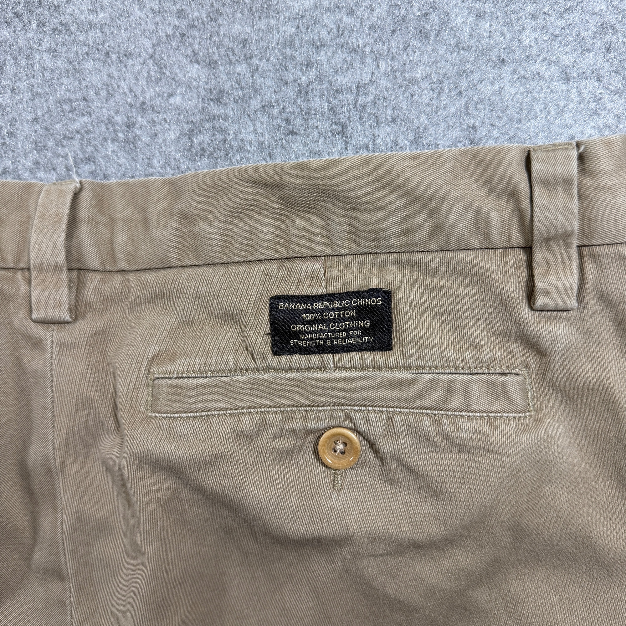 Banana Republic Dawson Pants Mens 31/32 Khaki Straight Leg 100% Cotton Chino thumbnail 3