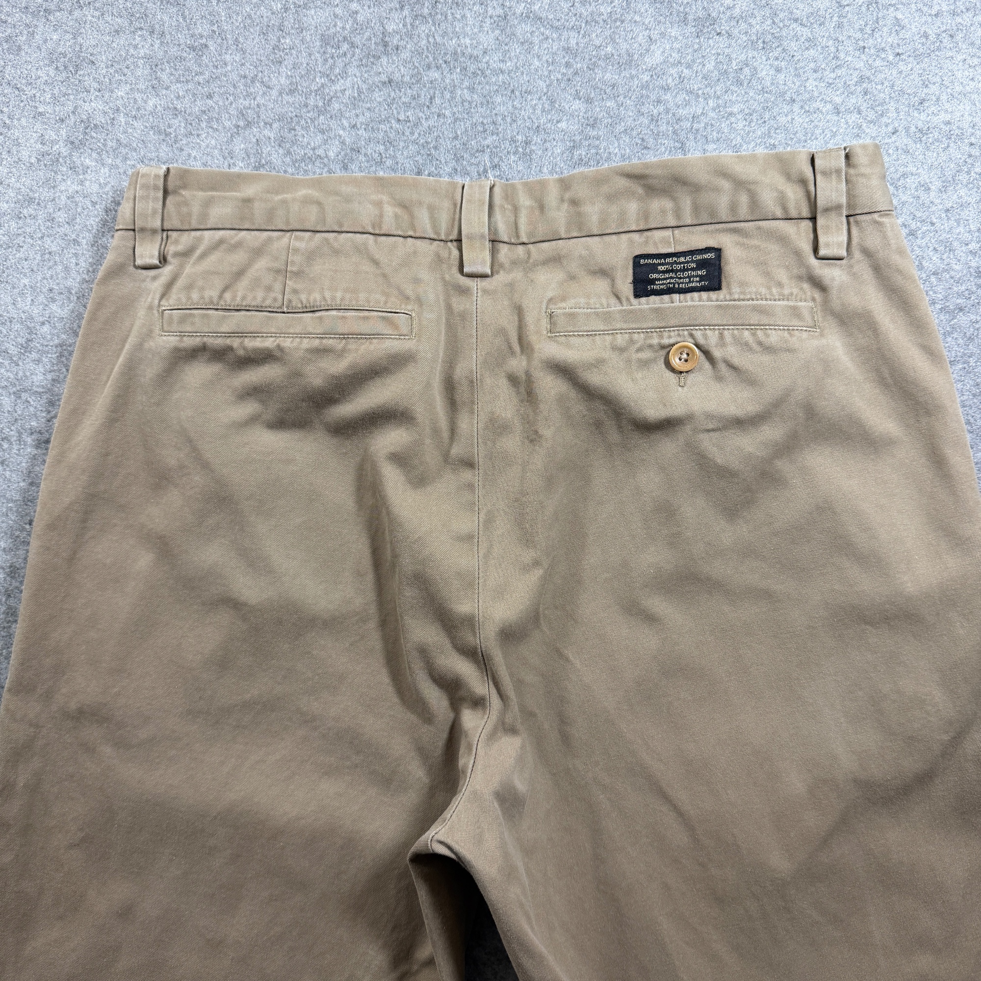 Banana Republic Dawson Pants Mens 31/32 Khaki Straight Leg 100% Cotton Chino thumbnail 5