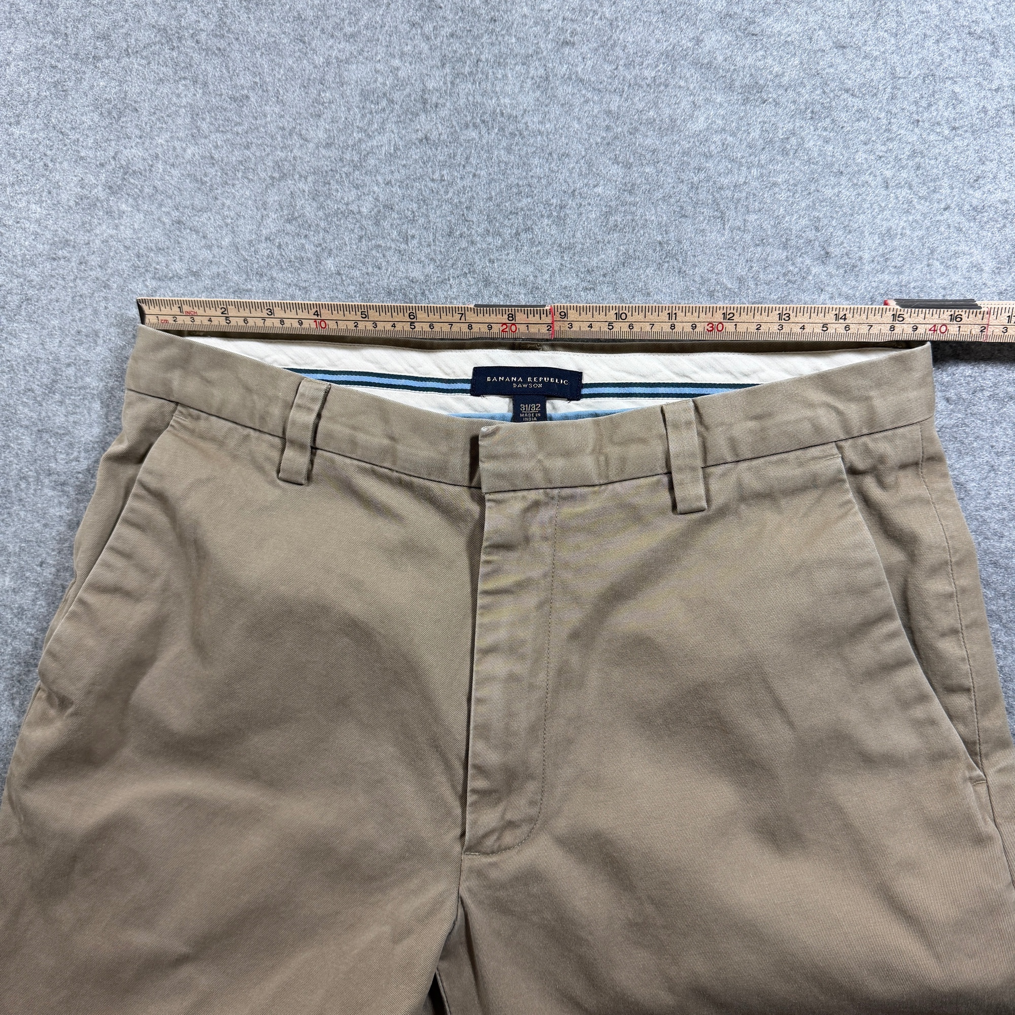 Banana Republic Dawson Pants Mens 31/32 Khaki Straight Leg 100% Cotton Chino thumbnail 6