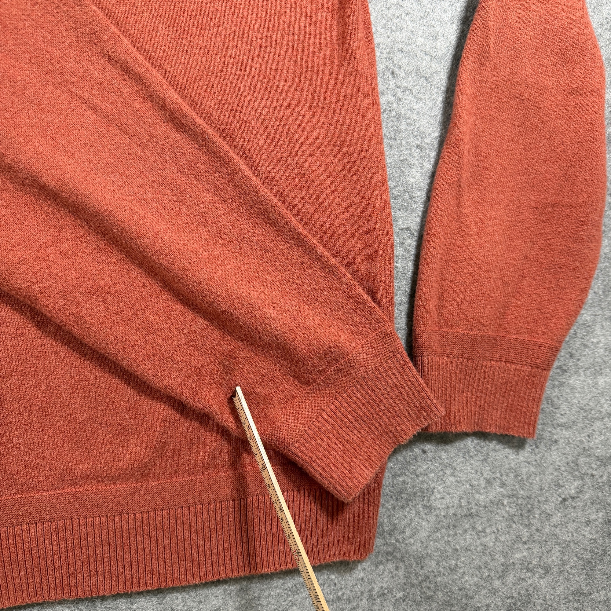 Fat Face Crewneck Sweater Mens L Rust Orange Cotton Wool Blend Embroidered Logo thumbnail 5