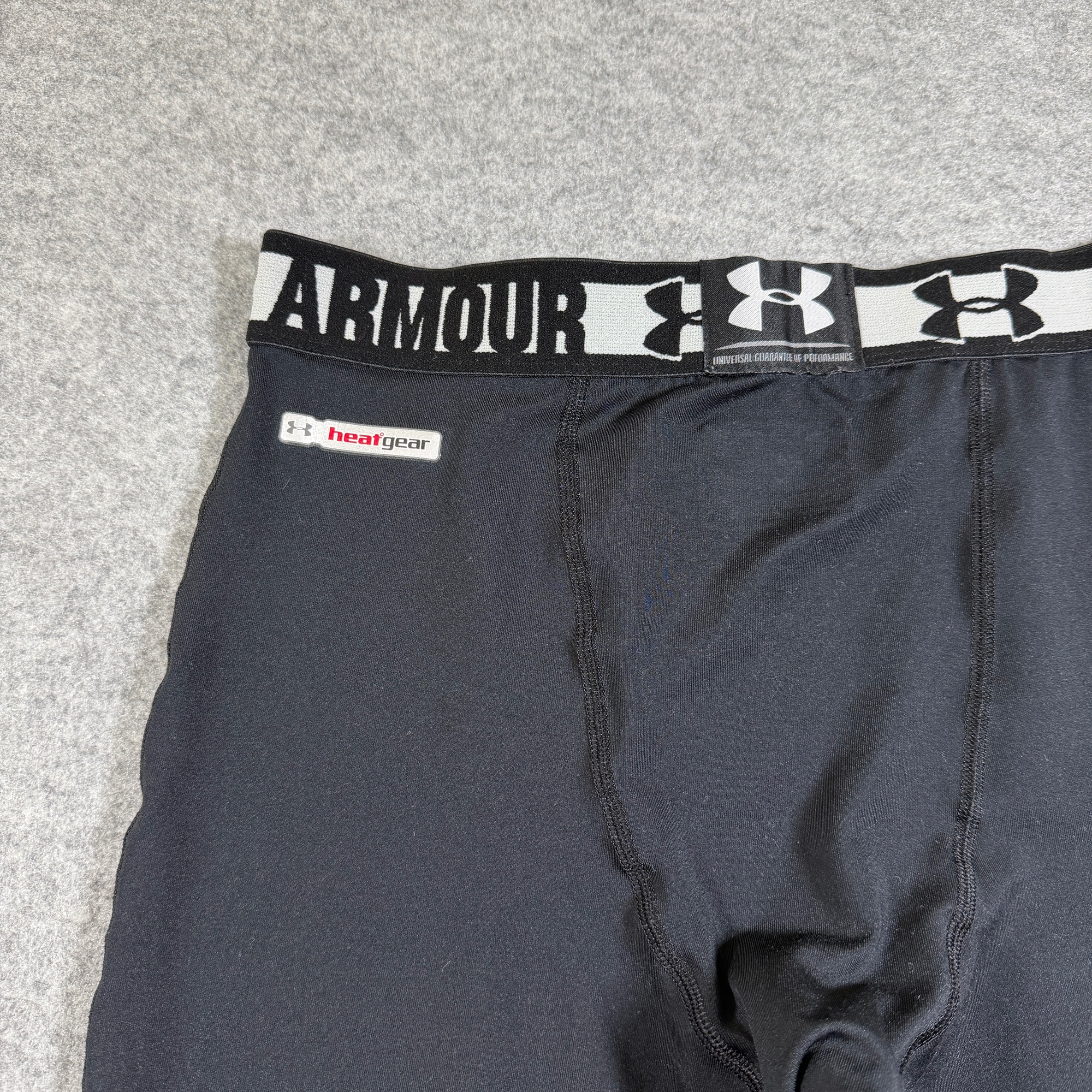 Under Armour HeatGear Compression Tights Mens M Black Running Training Gym thumbnail 5