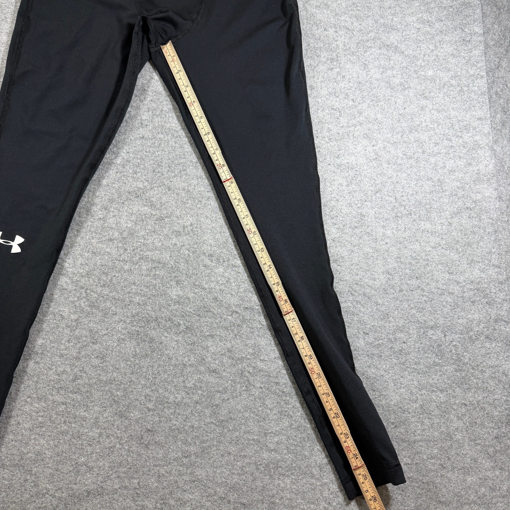 Under Armour HeatGear Compression Tights Mens M Black Running Training Gym thumbnail 7