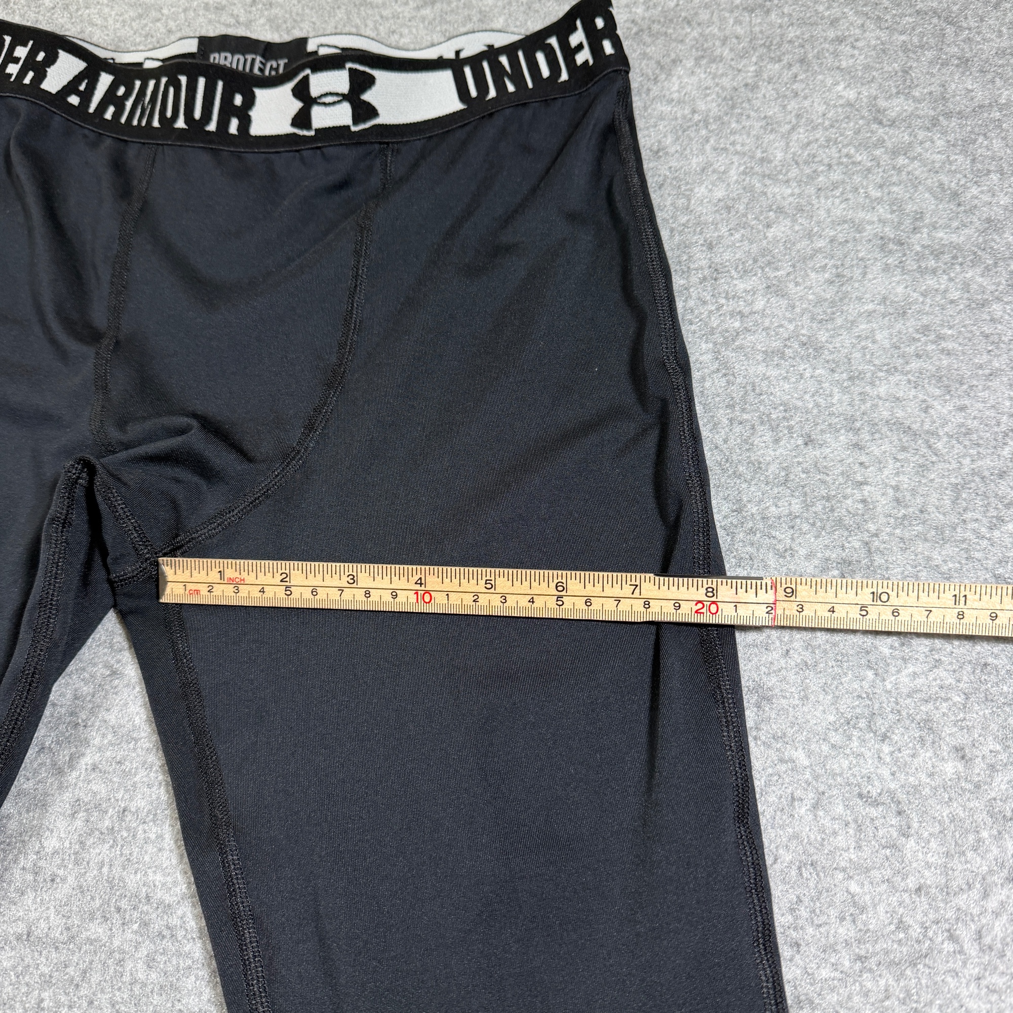 Under Armour HeatGear Compression Tights Mens M Black Running Training Gym thumbnail 8