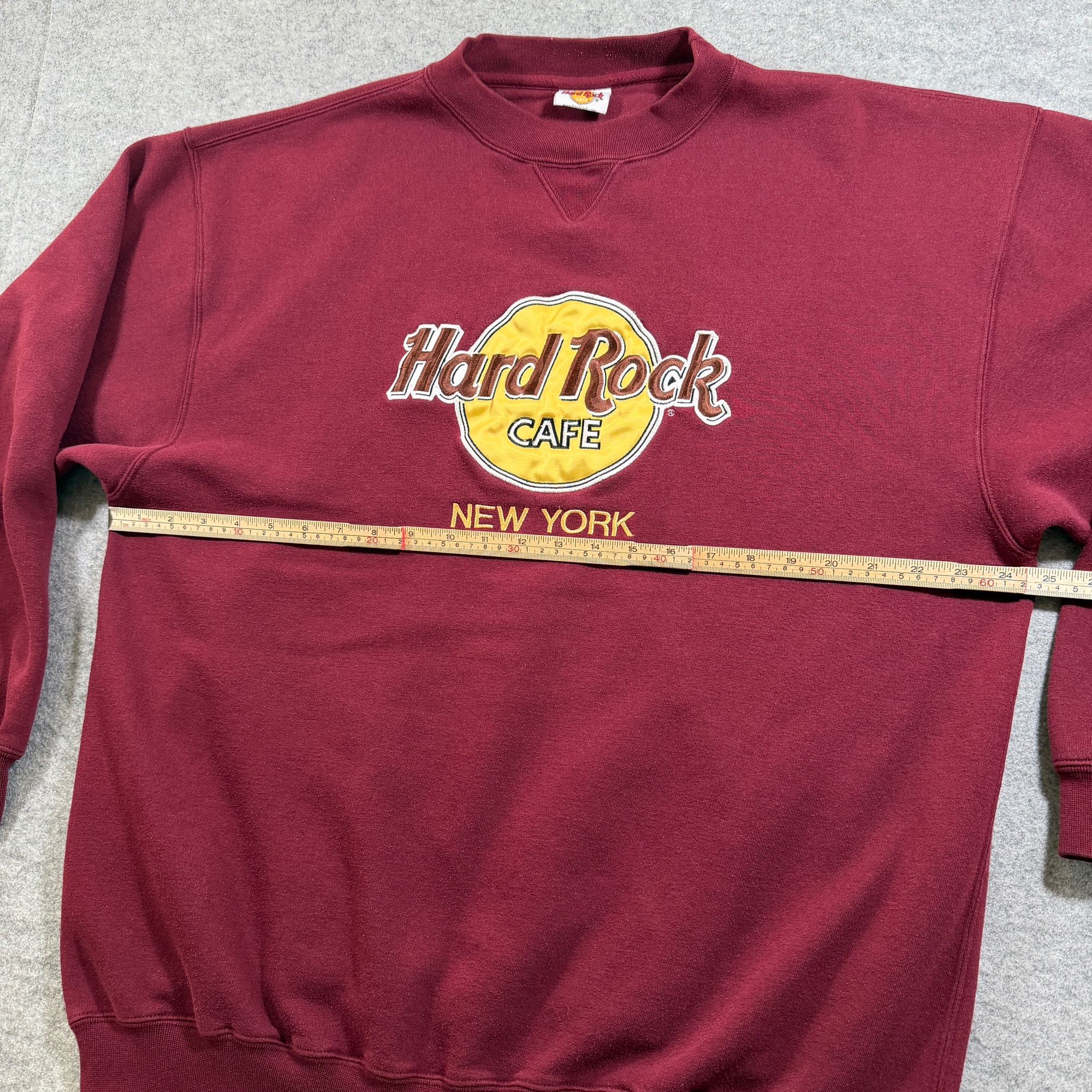 Vintage Hard Rock Cafe New York Sweatshirt Mens XL Maroon Embroidered Logo thumbnail 6