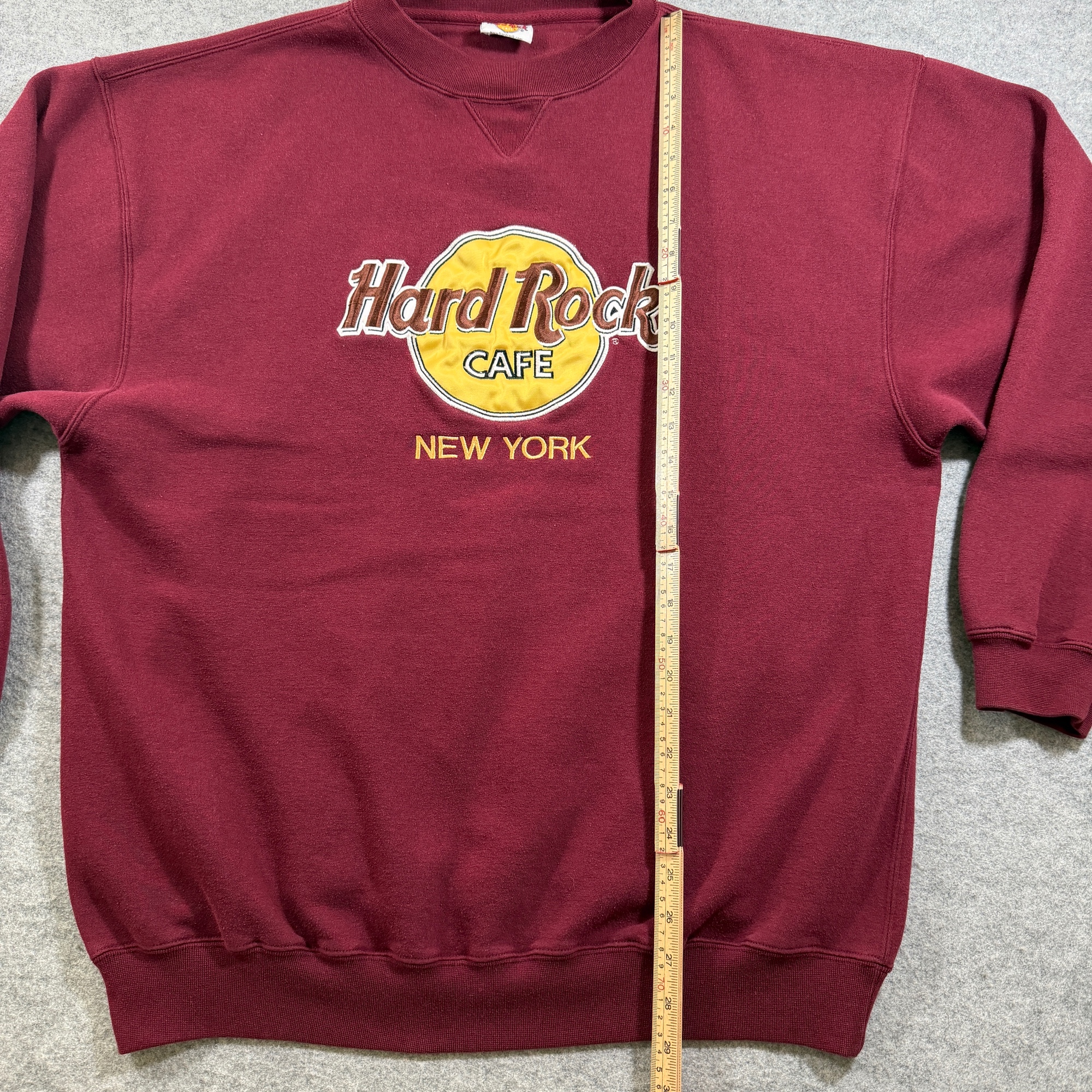 Vintage Hard Rock Cafe New York Sweatshirt Mens XL Maroon Embroidered Logo thumbnail 7