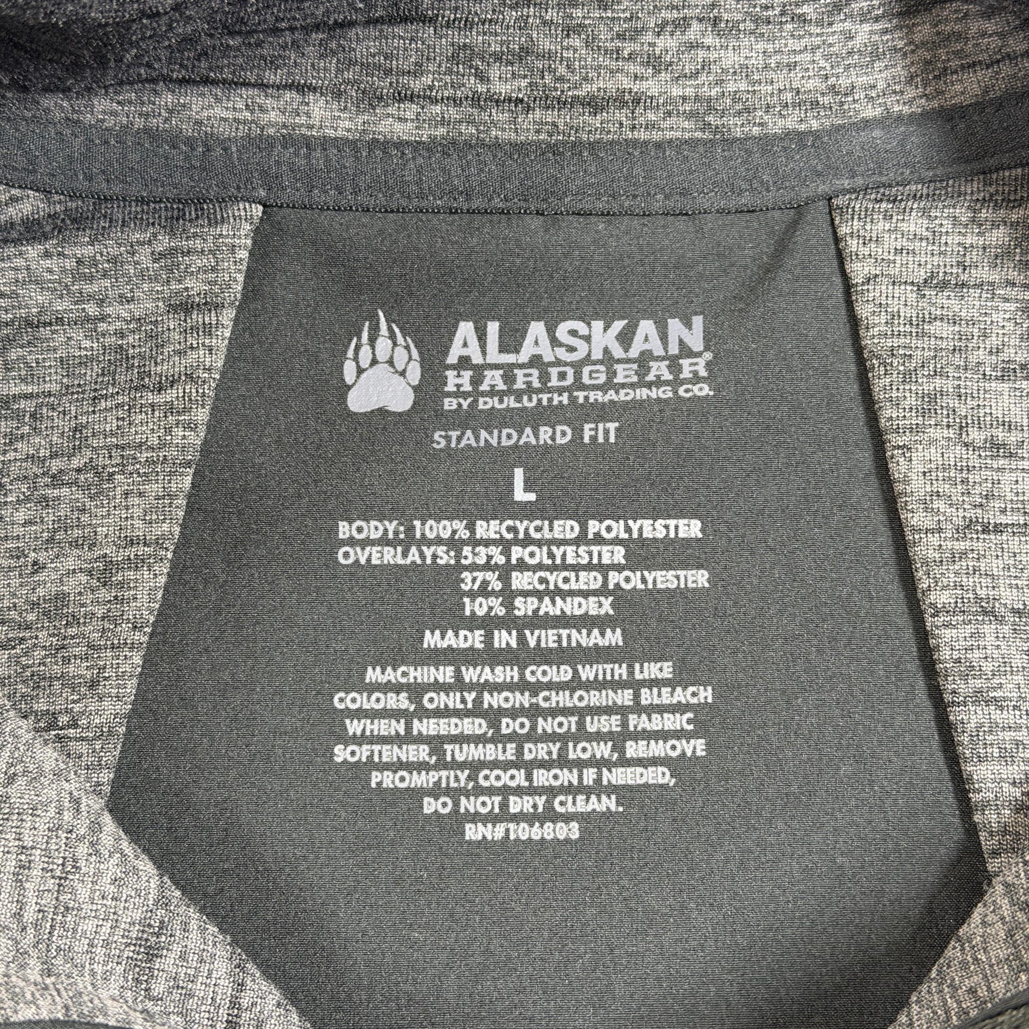 Alaskan Hardgear 1/4 Zip Fleece Jacket Mens L Gray Duluth Outdoor Hunting Hiking thumbnail 5