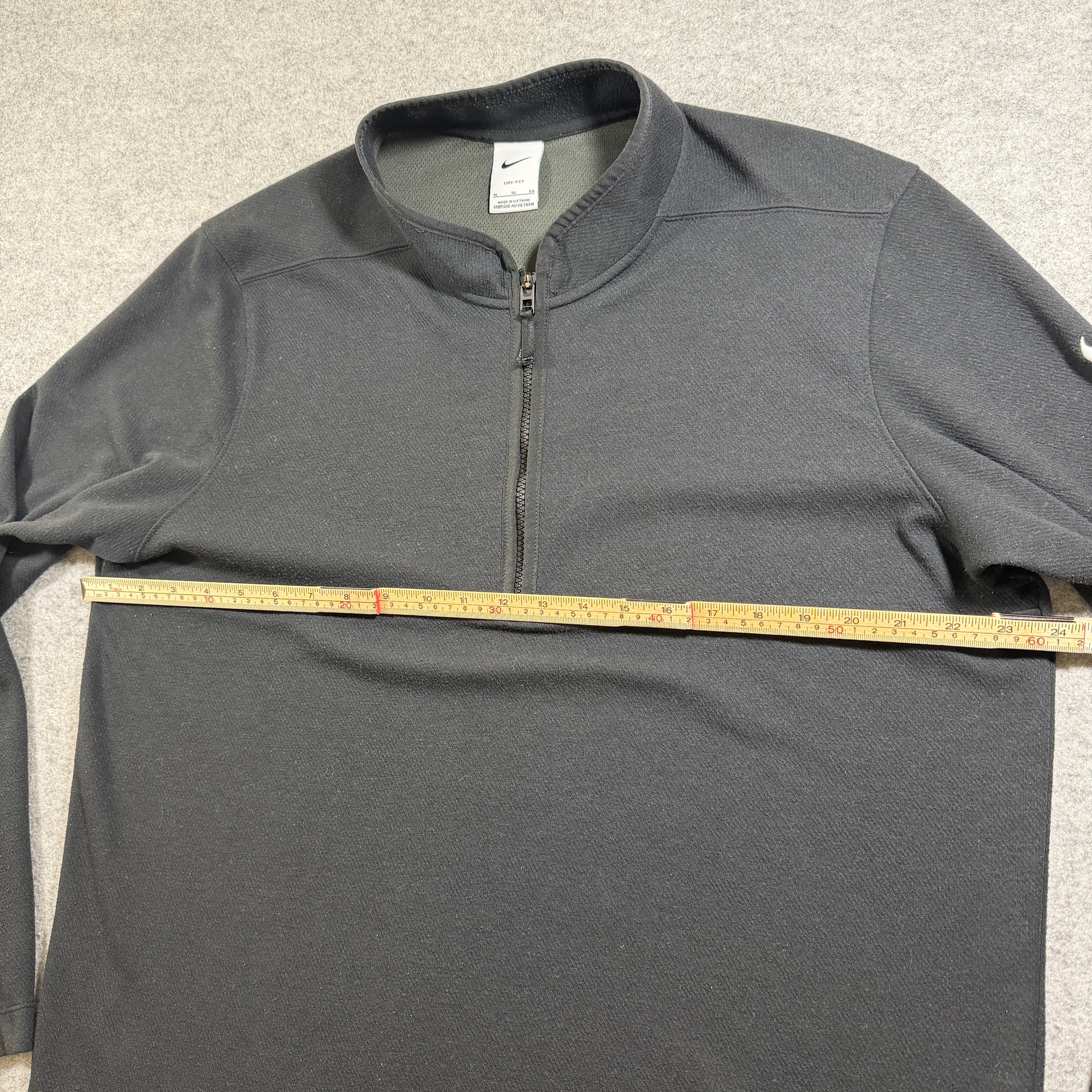 Nike Dri-FIT 1/4 Zip Pullover Mens XL Black Golf Performance Athletic Polyester thumbnail 6