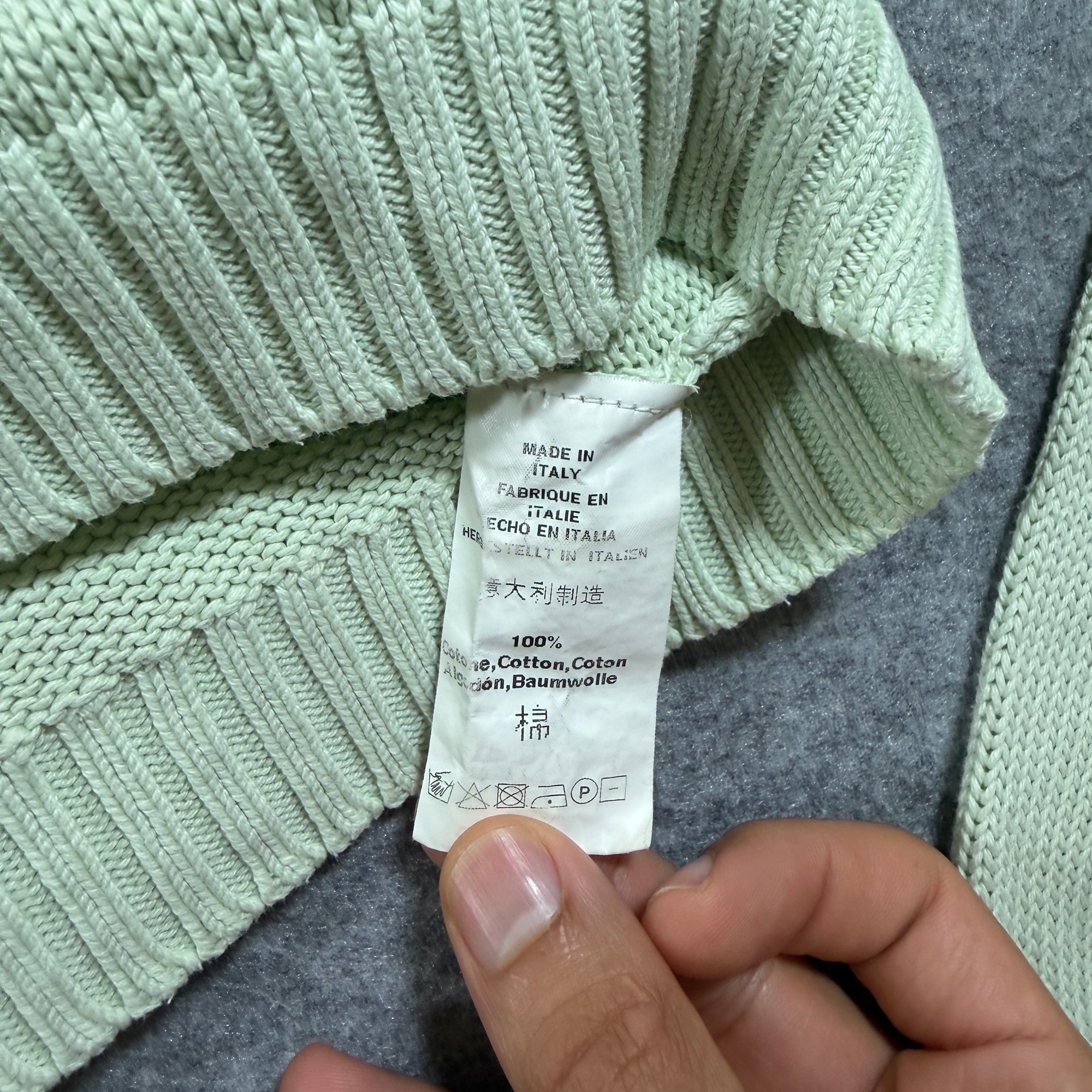 Brandy Melville Cropped Cardigan Sweater Womens OS Mint Green Button V-Neck thumbnail 9